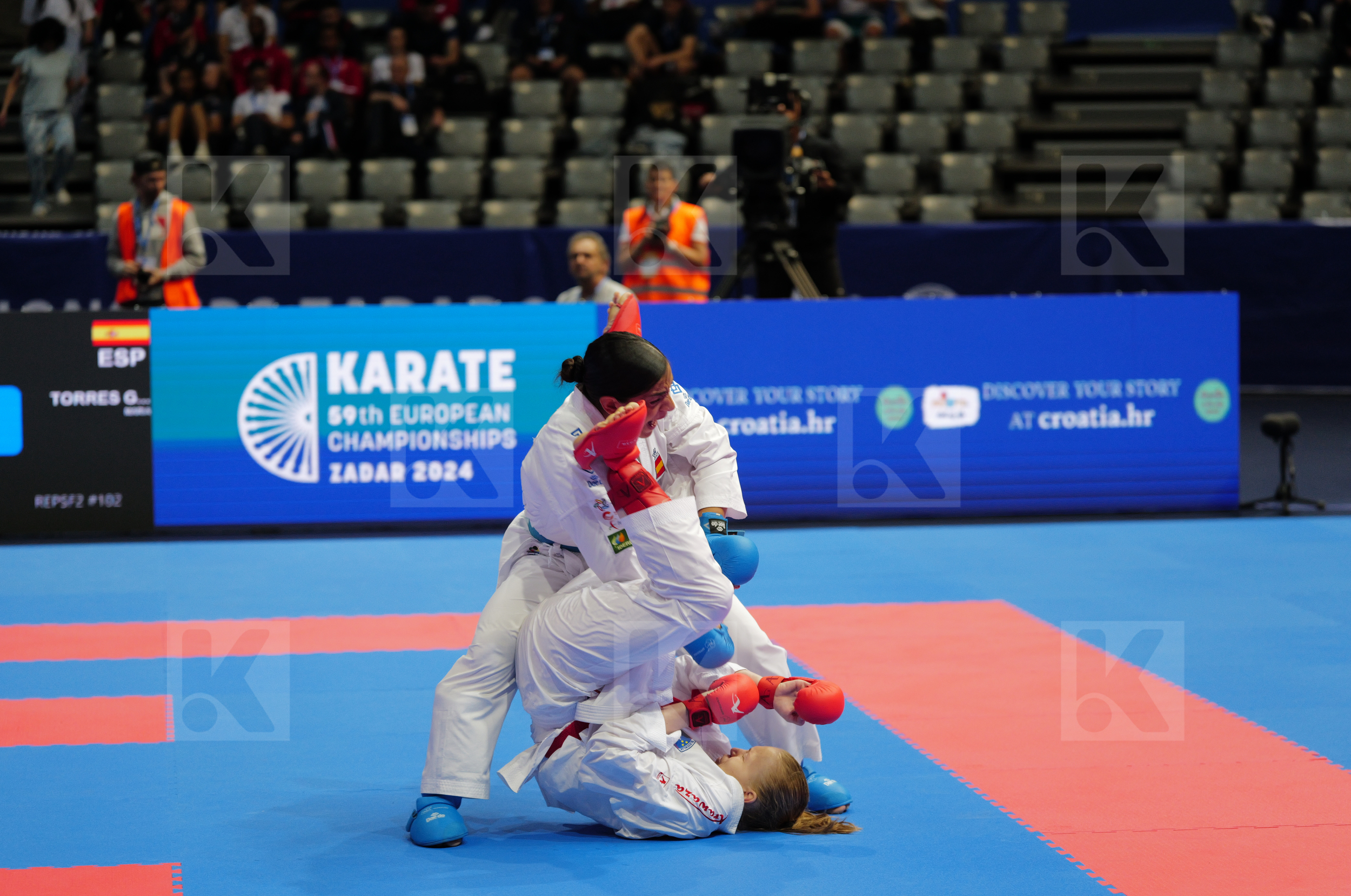 ZIBRET ZALA MARIA (SLOVENIA) vs TORRES GARCIA MARIA (SPAIN) in Female Kumite 68+ Kg - Bronze bout