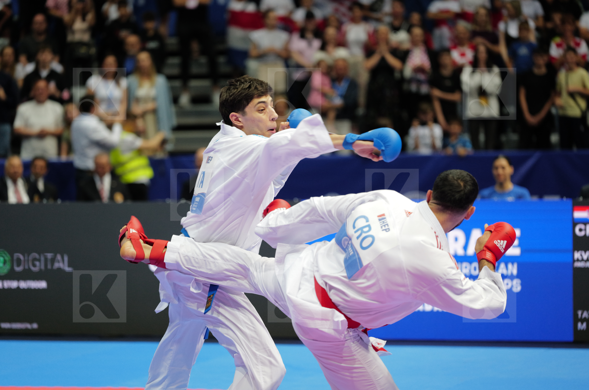 KVESIC ANDJELO (CROATIA) vs AVANZINI MATTEO (ITALY) in Male Kumite 84+ Kg - Final bout