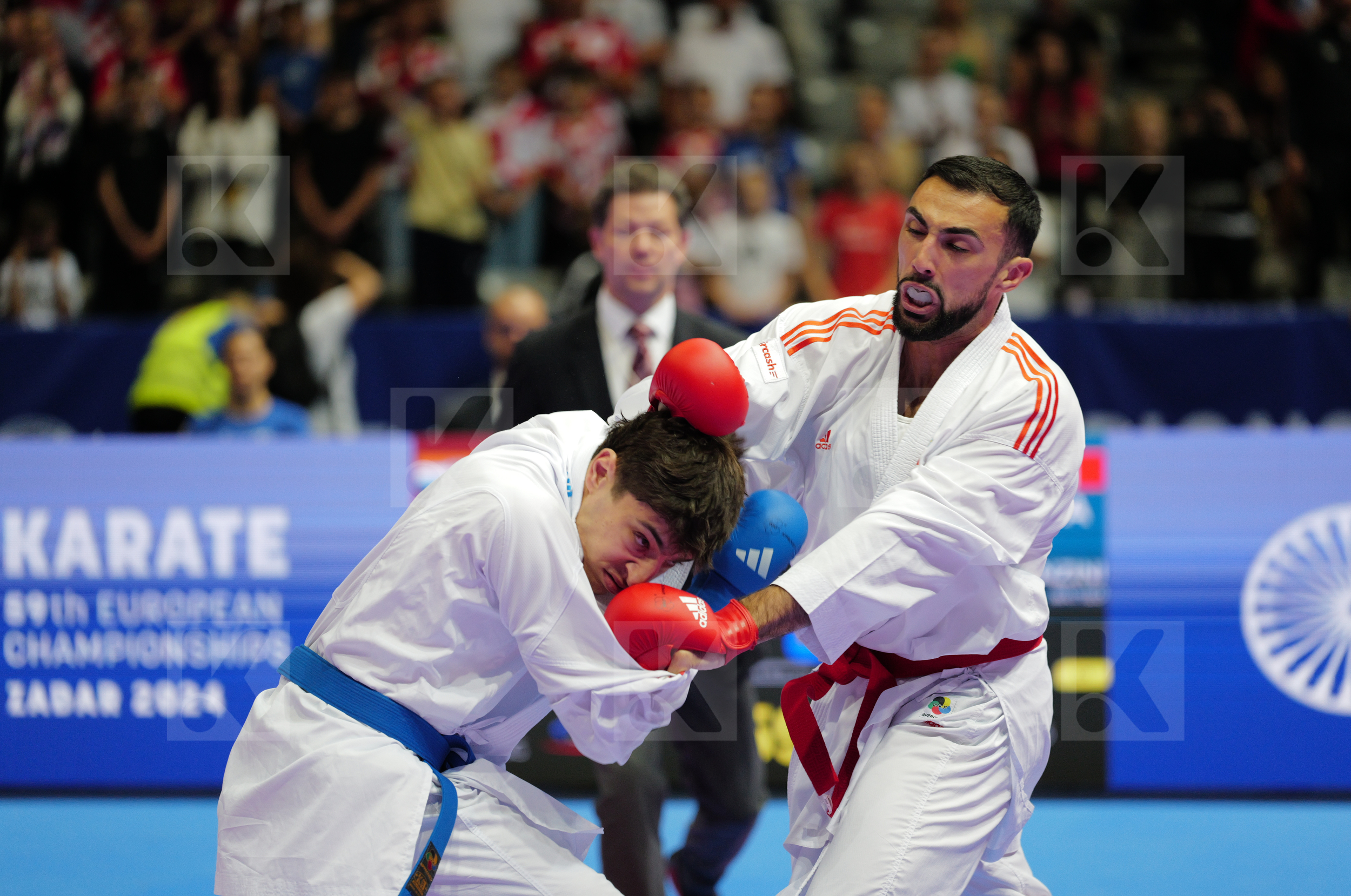 KVESIC ANDJELO (CROATIA) vs AVANZINI MATTEO (ITALY) in Male Kumite 84+ Kg - Final bout