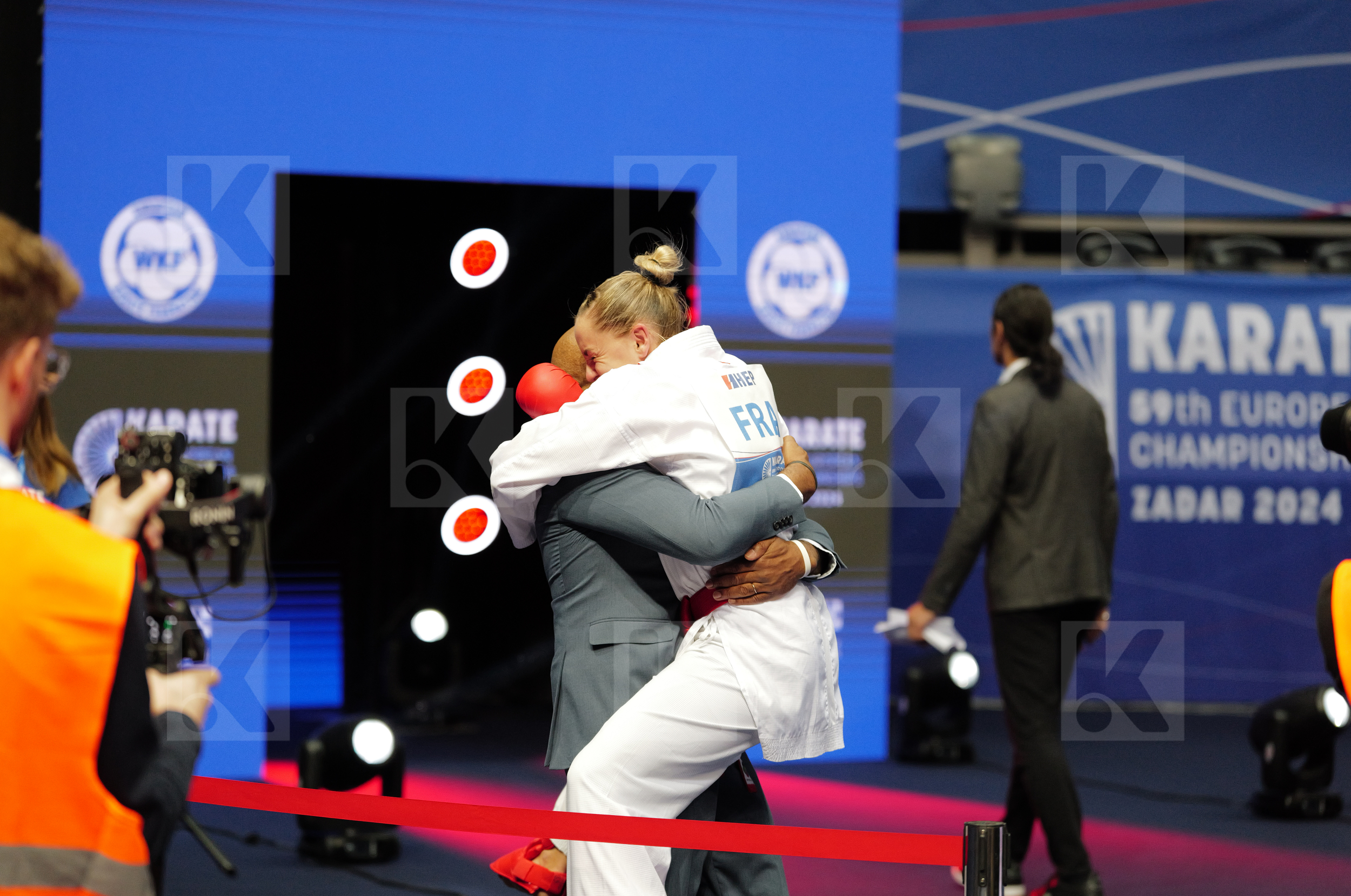 AGIER ALIZEE (FRANCE) vs QUIRICI ELENA (SWITZERLAND) in Female Kumite -68 Kg - Final bout