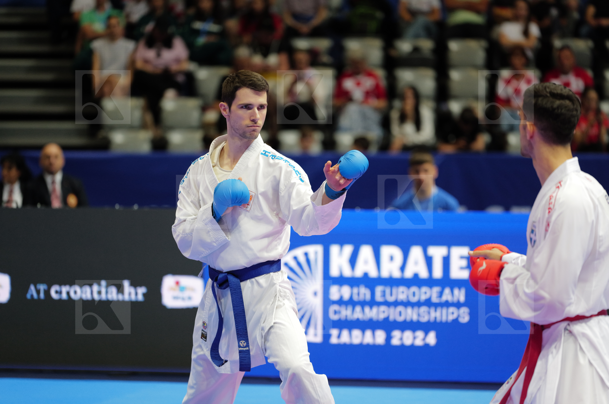 MASTROGIANNIS KONSTANTINOS (GREECE) vs TIMMERMANS BRIAN (NEDERLANDS) in Male Kumite -84 Kg - Final bout