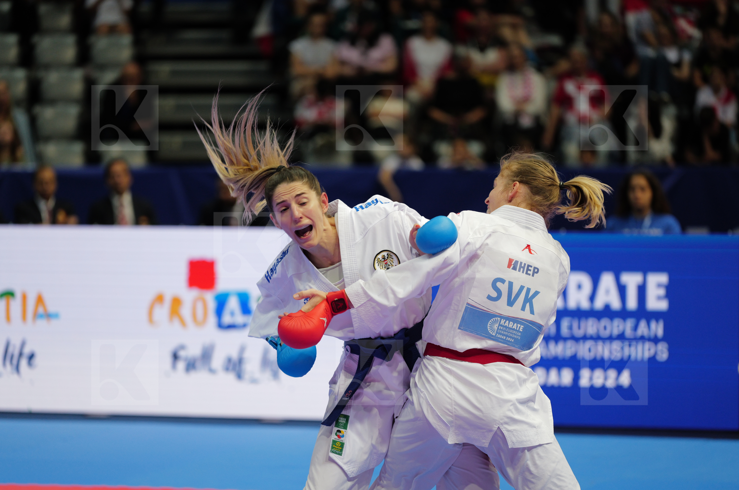 BAKOS SUCHANKOVA INGRIDA (SLOVAKIA) vs TOPALOVIC LEJLA (AUSTRIA) in Female Kumite -61 Kg - Final bout