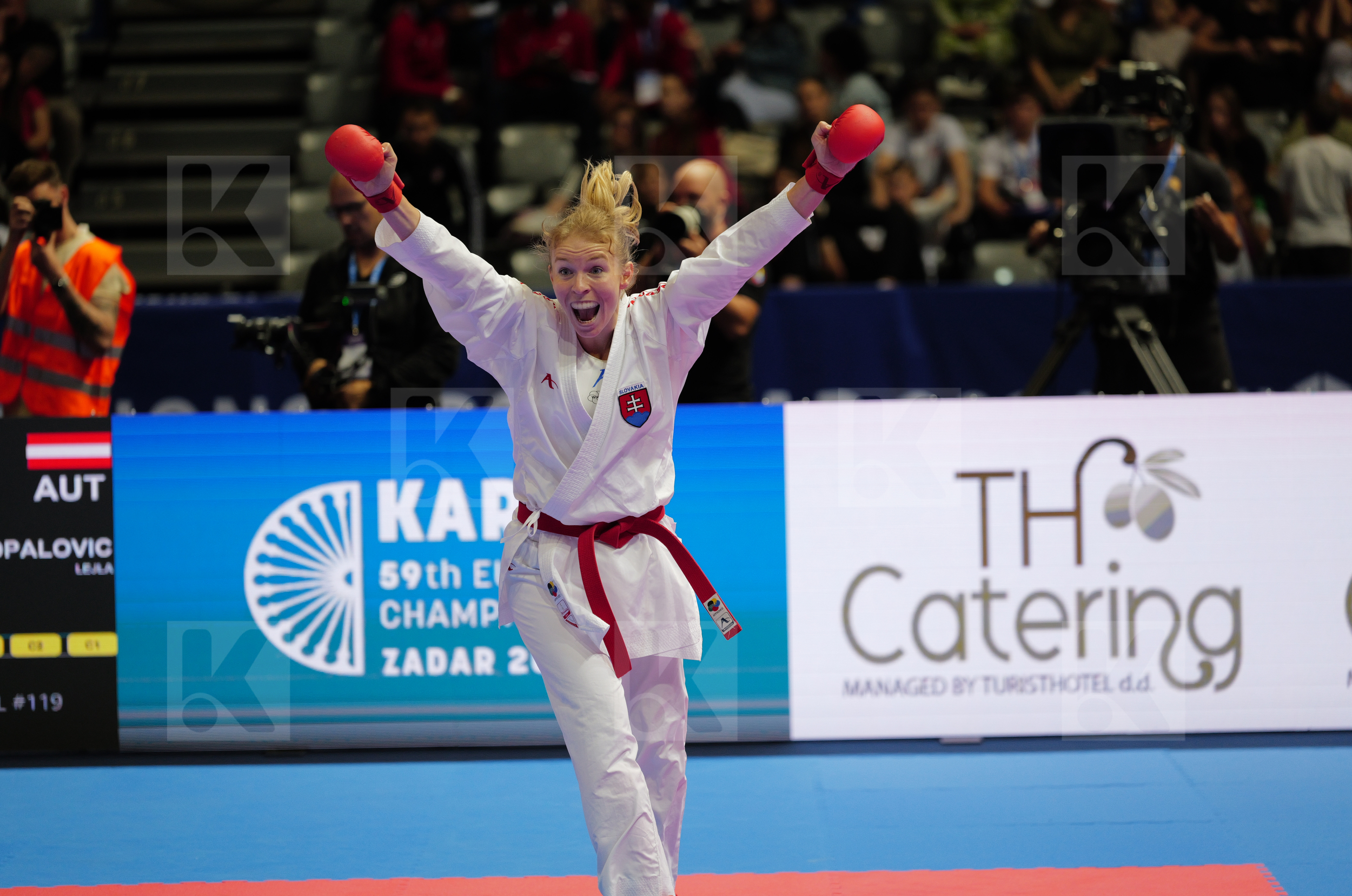 BAKOS SUCHANKOVA INGRIDA (SLOVAKIA) vs TOPALOVIC LEJLA (AUSTRIA) in Female Kumite -61 Kg - Final bout