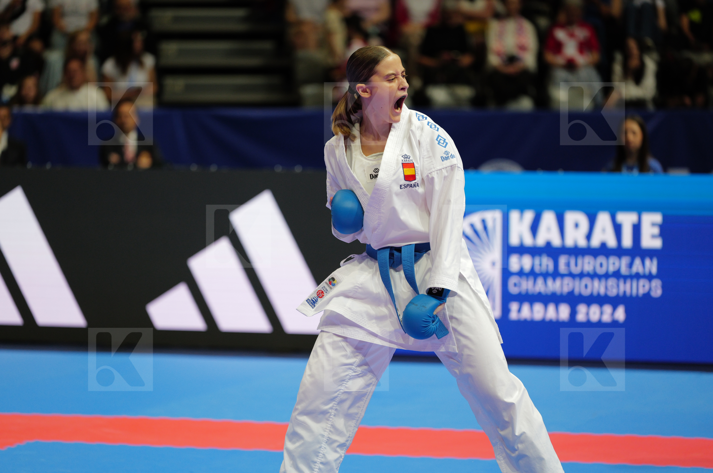 BITSCH MIA (GERMANY) vs PEREIRA VILLALOBOS SONIA (SPAIN) in Female Kumite -55 Kg - Final bout