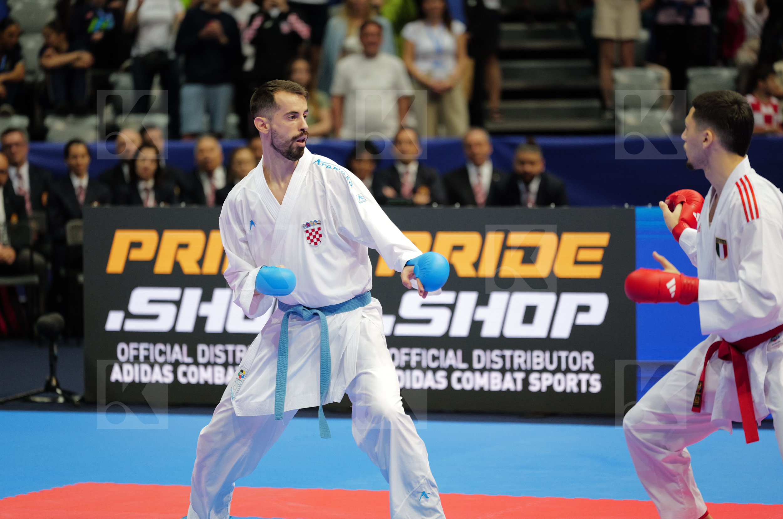 DE VIVO DANIELE (ITALY) vs MARTINAC IVAN (CROATIA) in Male Kumite -75 Kg - Final bout
