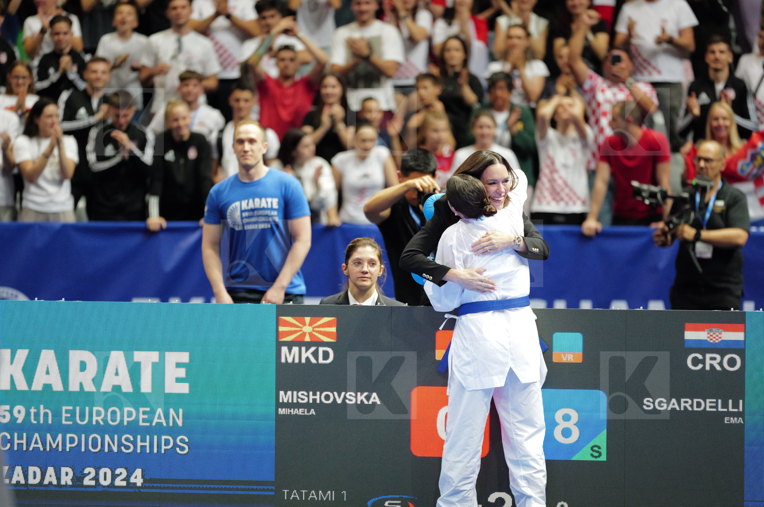 MISHOVSKA MIHAELA (NORTH MACEDONIA) vs SGARDELLI EMA (CROATIA) in Female Kumite -50 Kg - Final bout