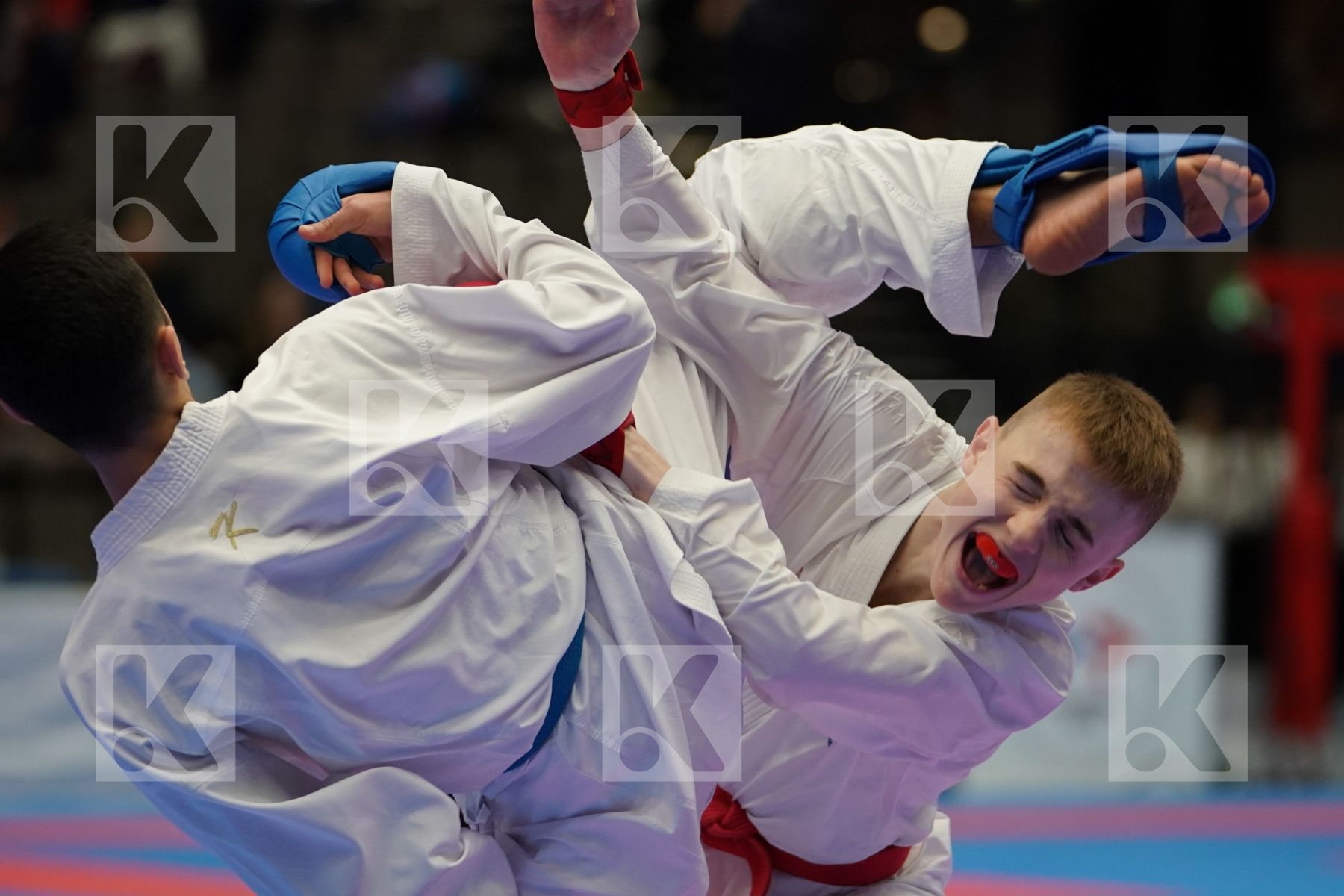 SMART JACOB (SCOTLAND) vs YURUR OMER FARUK (TURKEY) in Cadet Kumite Male Ð 57 Kg - Final bout