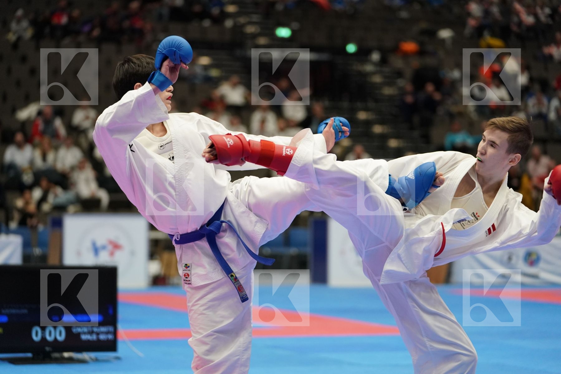 GAIDUK LEON (LATVIA) vs YAGUBOV TALE (AZERBAIJAN) in Cadet Kumite Male Ð 63 Kg - Final bout