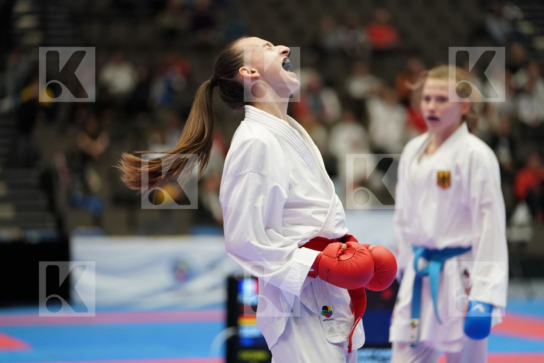 SOULIER MARGOT (FRANCE) vs STEIN RENEE (GERMANY) in Cadet Kumite Female -47 Kg - Final bout