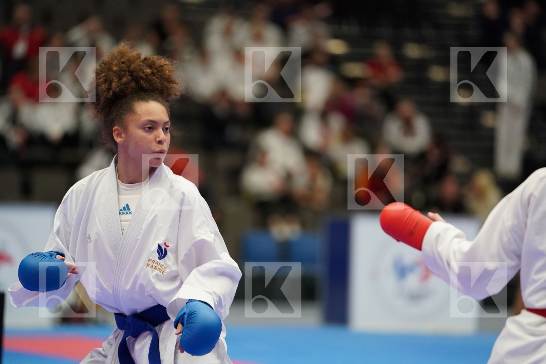 BATAKUJEVIC ERIKA (DENMARK) vs ELISABETH EMMA MARIE (FRANCE) in Cadet Kumite Female -54 Kg - Final bout