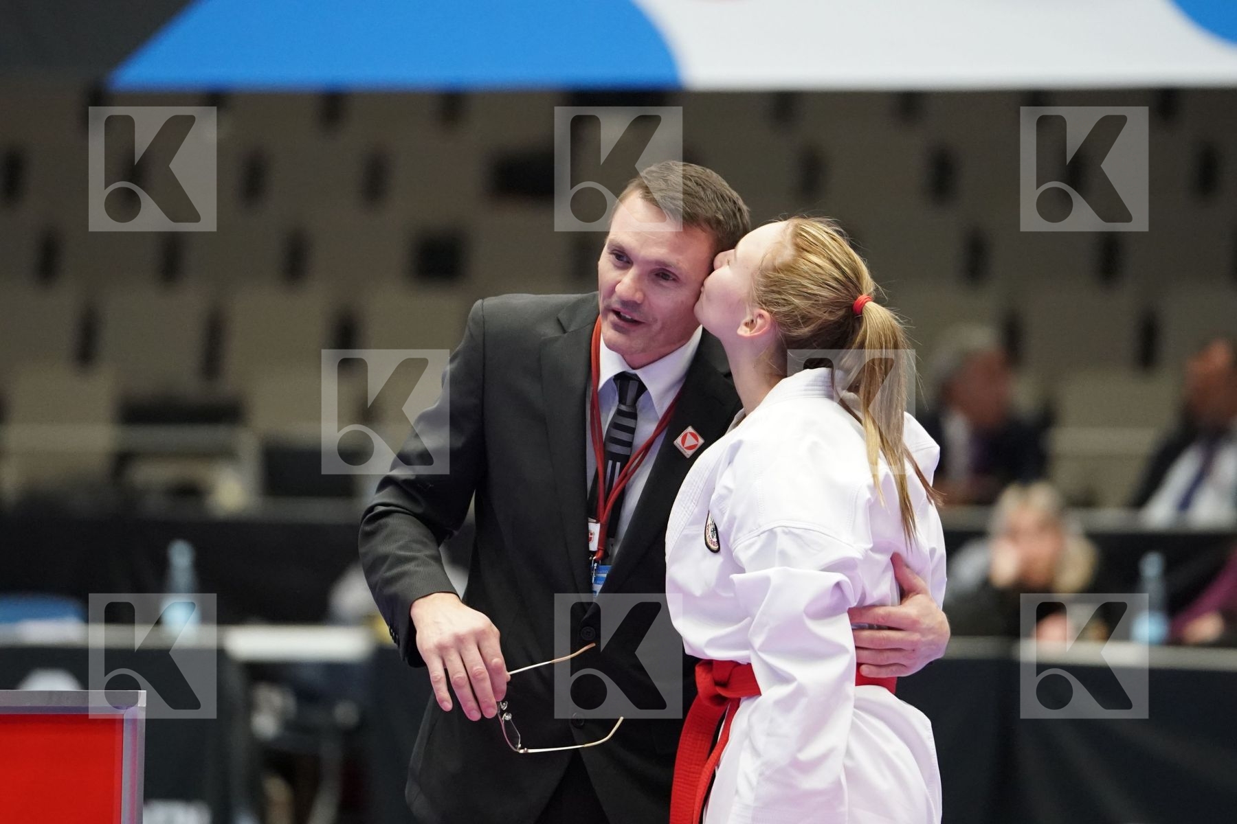 DEVIGILI HANNA (AUSTRIA) vs MUZIKAROVA KLARA (CZECH REPUPLIC) in Cadet Kumite Female 54+ Kg - Final bout