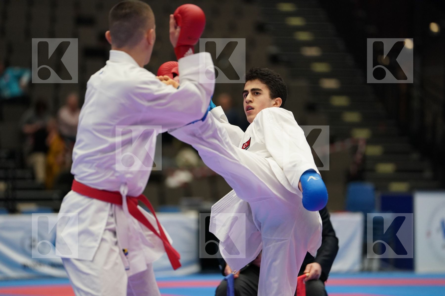 GASHI MELOS (KOSOVO) vs BULUT AHMET (TURKEY) in Cadet Kumite Male 70+ Kg - Final bout