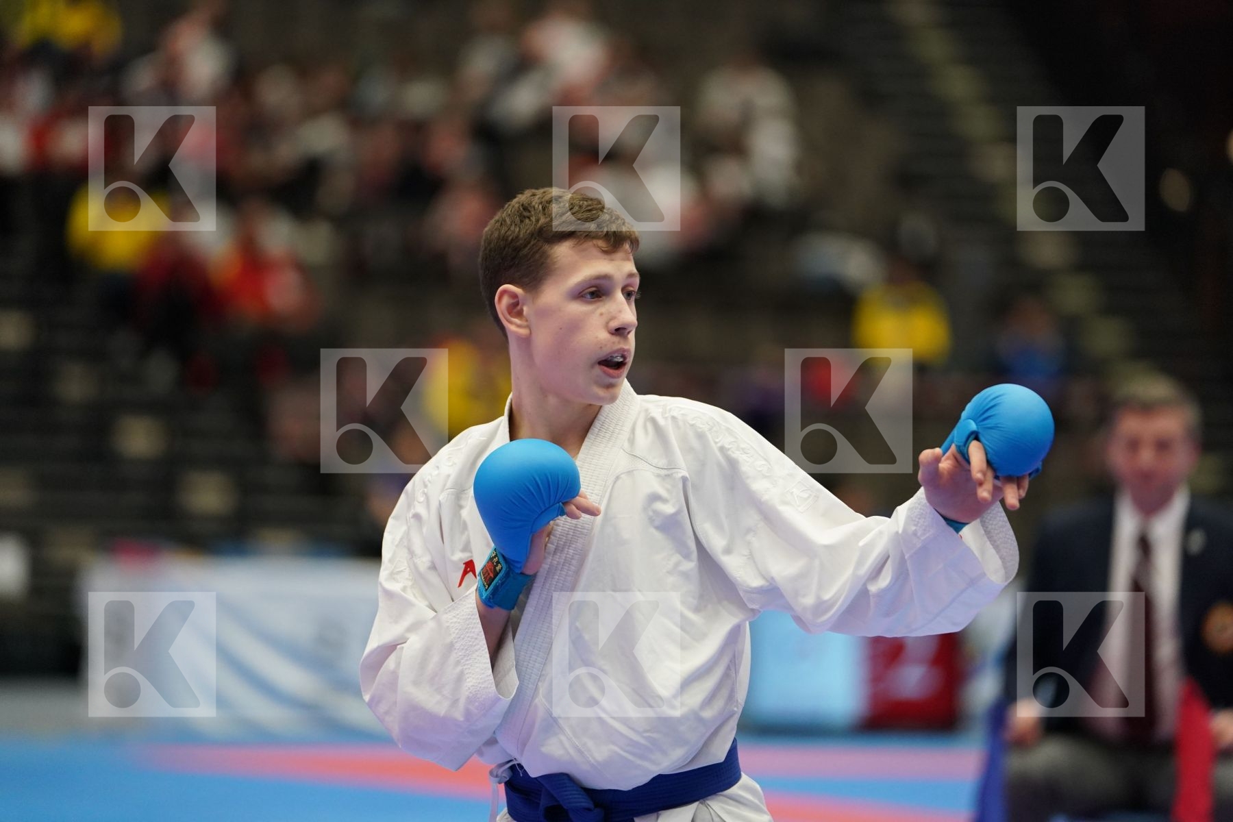 LUCIANO CARMINE (ITALY) vs RASHETNIK MIKITA (BELARUS) in Junior Kumite Male Ð 55 Kg - Final bout