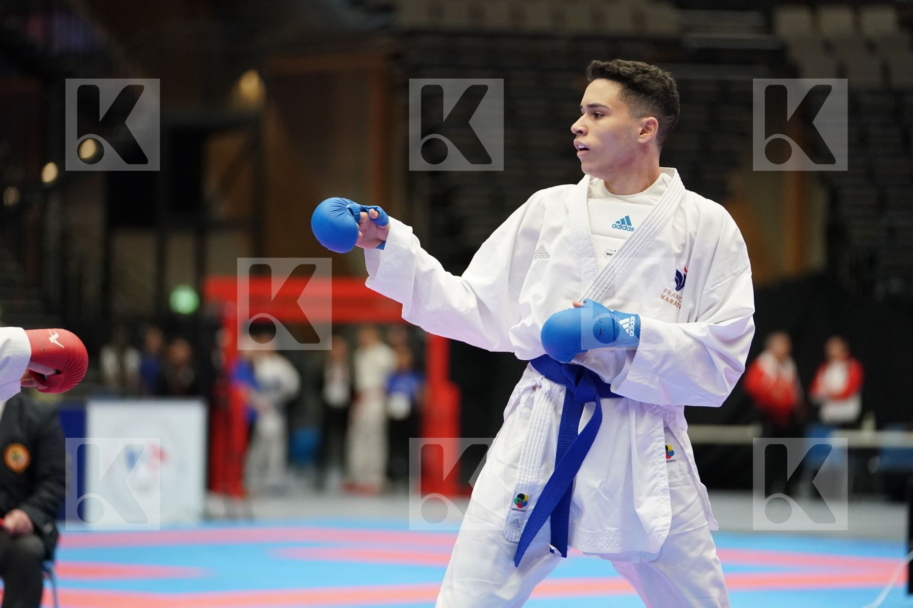 HOUNIFA ILIAS (BELGIUM) vs ABDESSELEM RAYBAK (FRANCE) in Junior Kumite Male Ð 76 Kg - Final bout