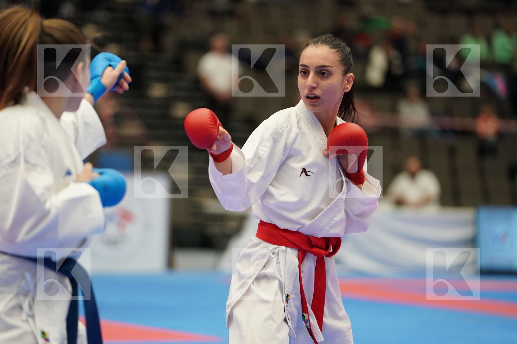 DEMIRTURK GULSEN (TURKEY) vs MURABITO NICOLE (ITALY) in Under 21 Kumite Female -50 Kg - Final bout