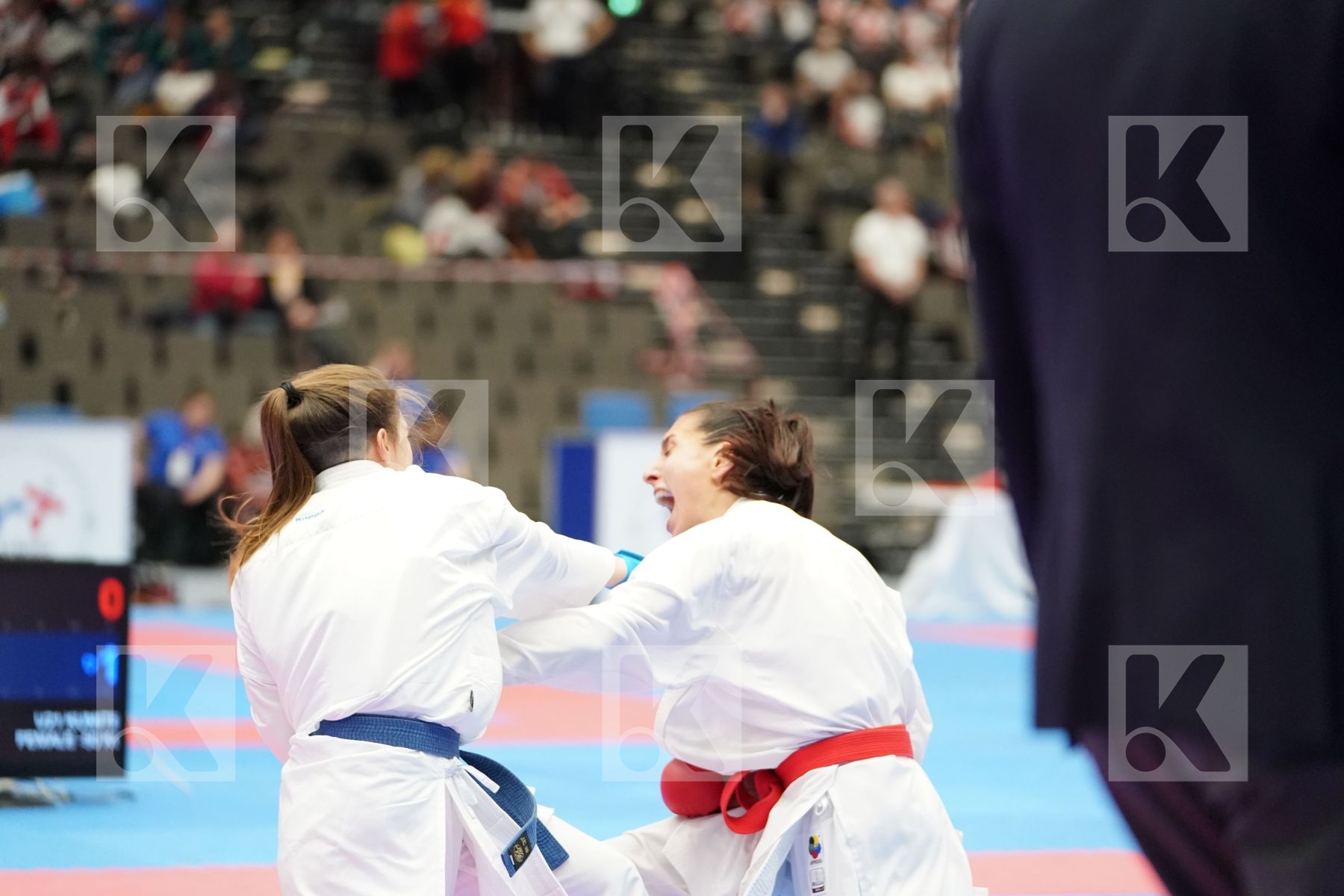 DEMIRTURK GULSEN (TURKEY) vs MURABITO NICOLE (ITALY) in Under 21 Kumite Female -50 Kg - Final bout