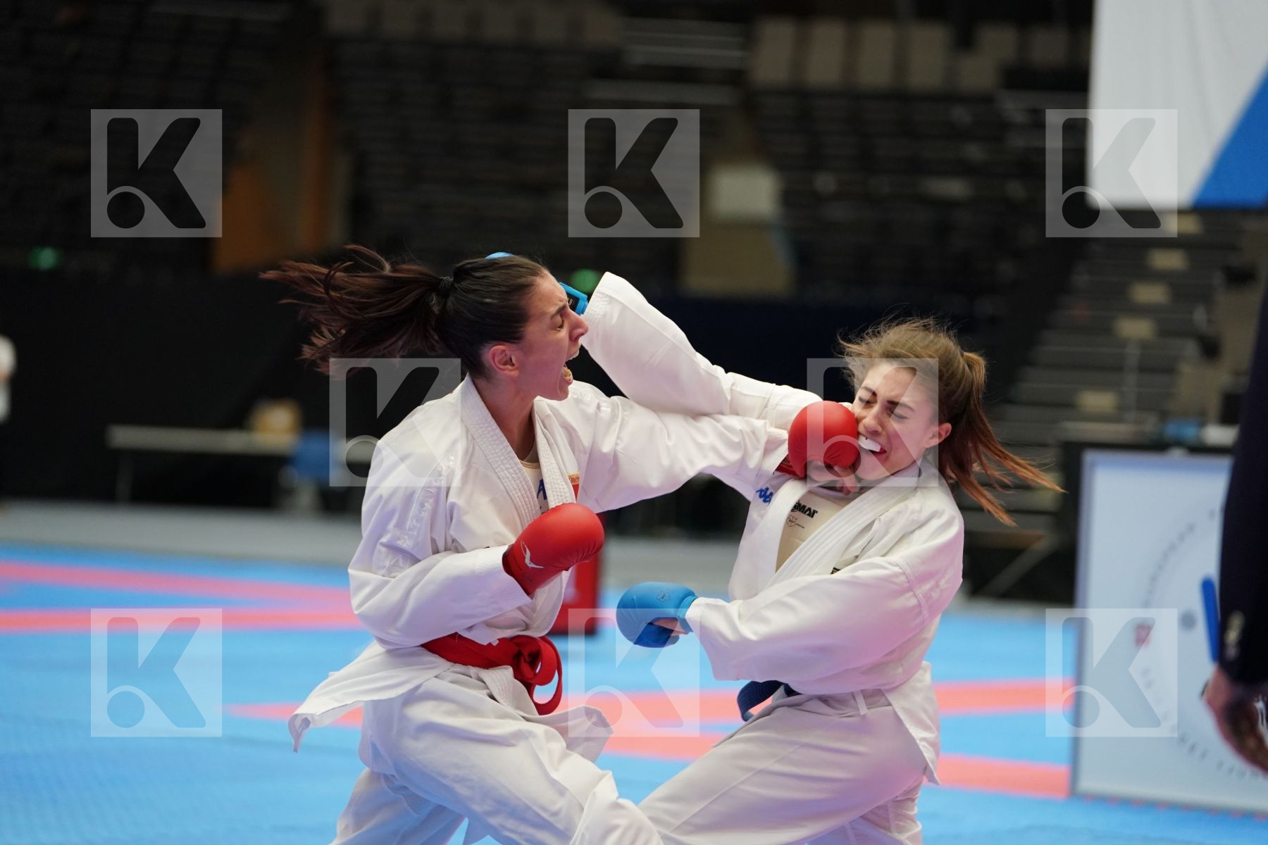 DEMIRTURK GULSEN (TURKEY) vs MURABITO NICOLE (ITALY) in Under 21 Kumite Female -50 Kg - Final bout