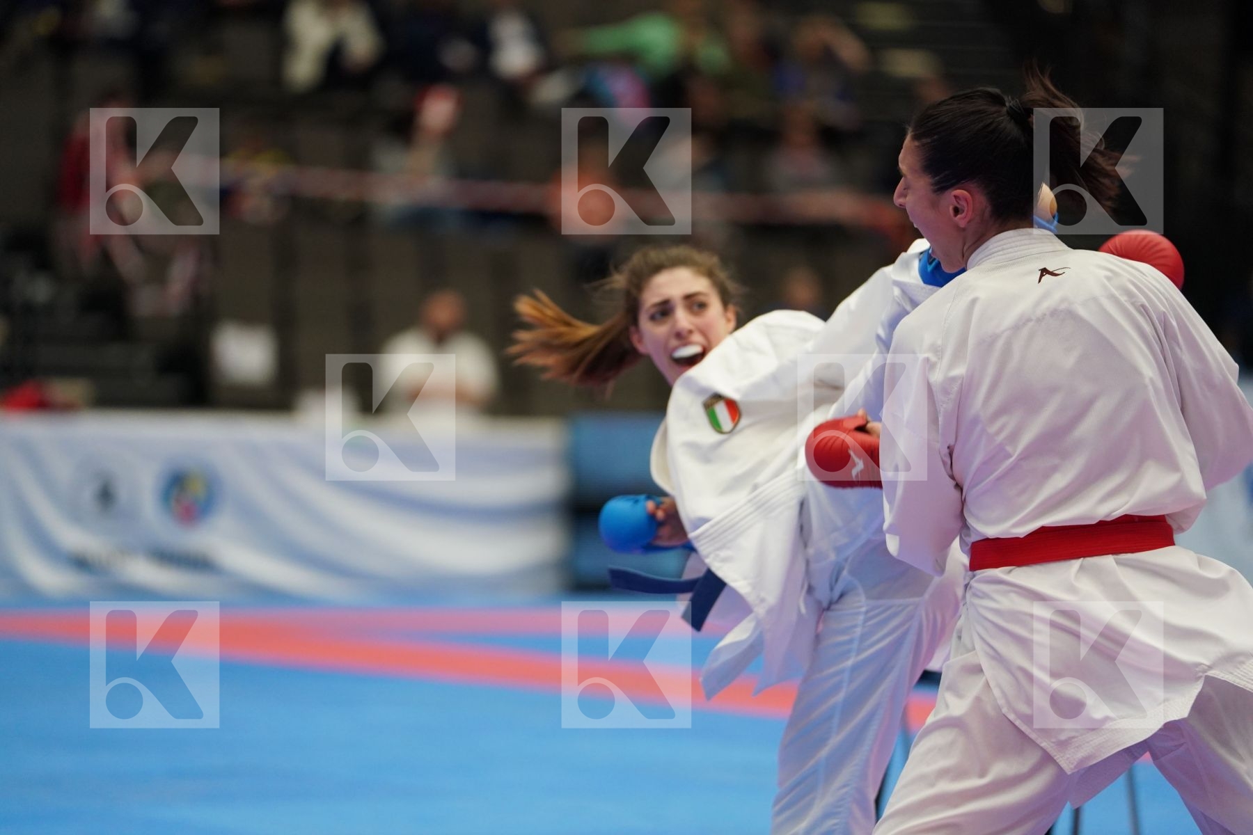 DEMIRTURK GULSEN (TURKEY) vs MURABITO NICOLE (ITALY) in Under 21 Kumite Female -50 Kg - Final bout
