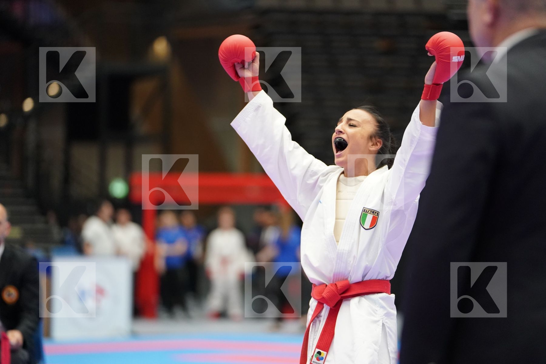 BRUNORI VERONICA (ITALY) vs HEURTAULT SARA (FRANCE) in Under 21 Kumite Female -55 Kg - Final bout