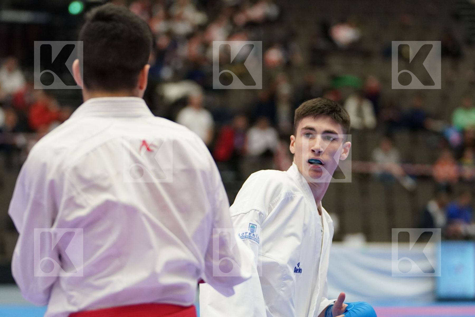 XENOS CHRISTOS-STEFANOS (GREECE) vs ORTIZ FERNANDEZ ALEJANDRO (SPAIN) in Under 21 Kumite Male -60 Kg - Final bout