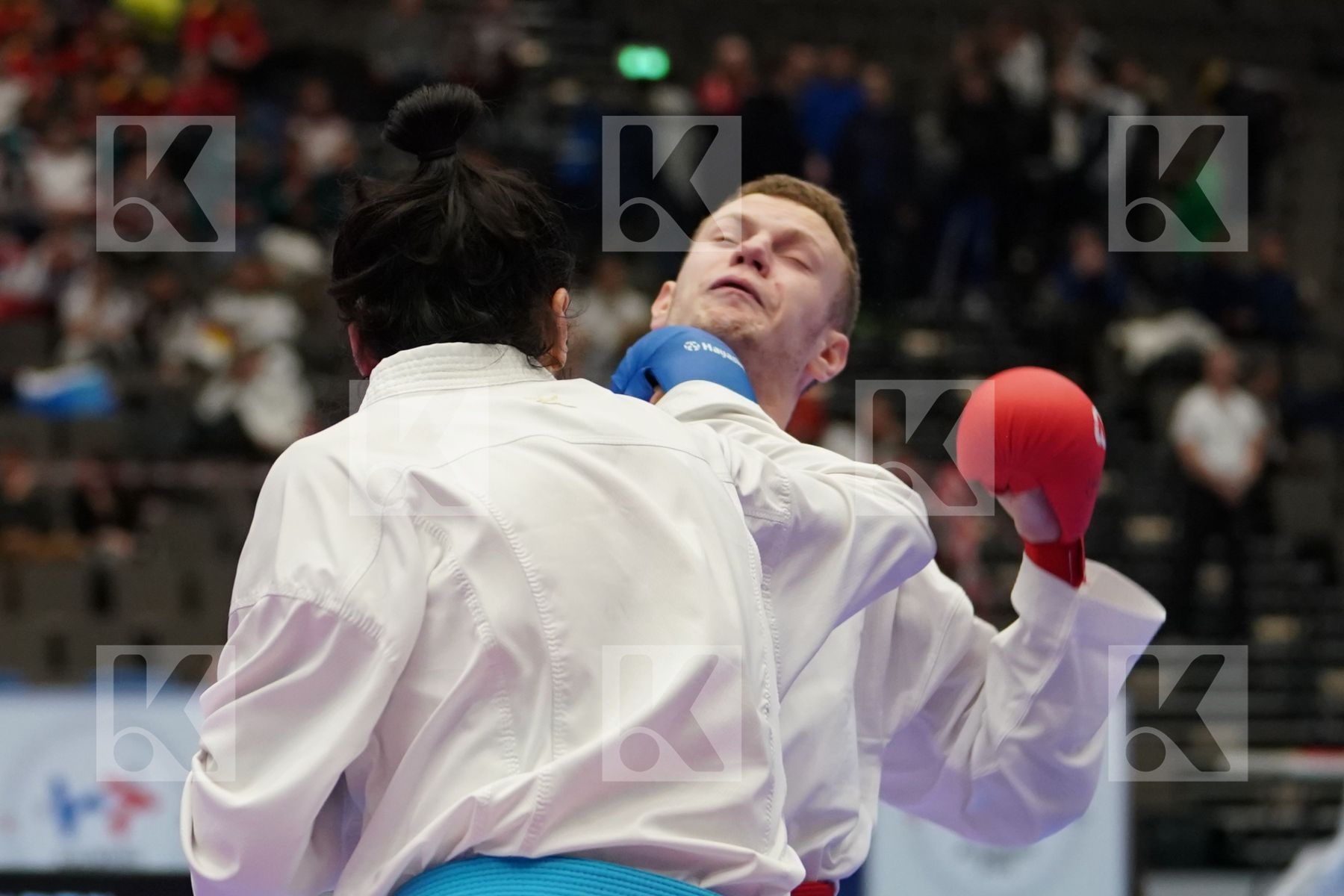 NAIDA VALENTYN (UKRAINE) vs DENIZ MURATCAN (TURKEY) in Under 21 Kumite Male -67 Kg - Final bout