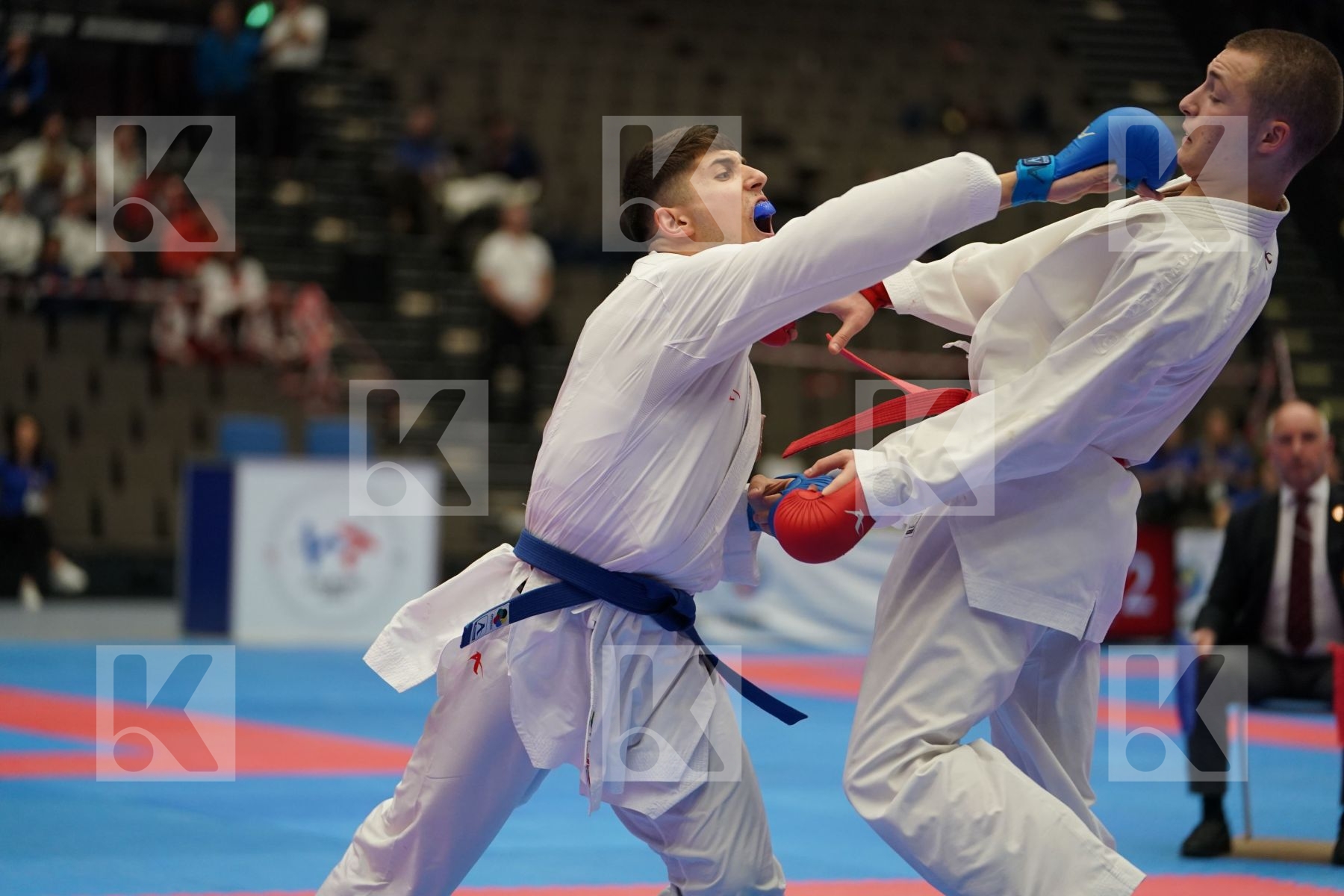 BELYAVSKY NIKITA (GEORGIA) vs OSMANI DOAN (FYR OF MACEDONIA) in Under 21 Kumite Male -75 Kg - Final bout