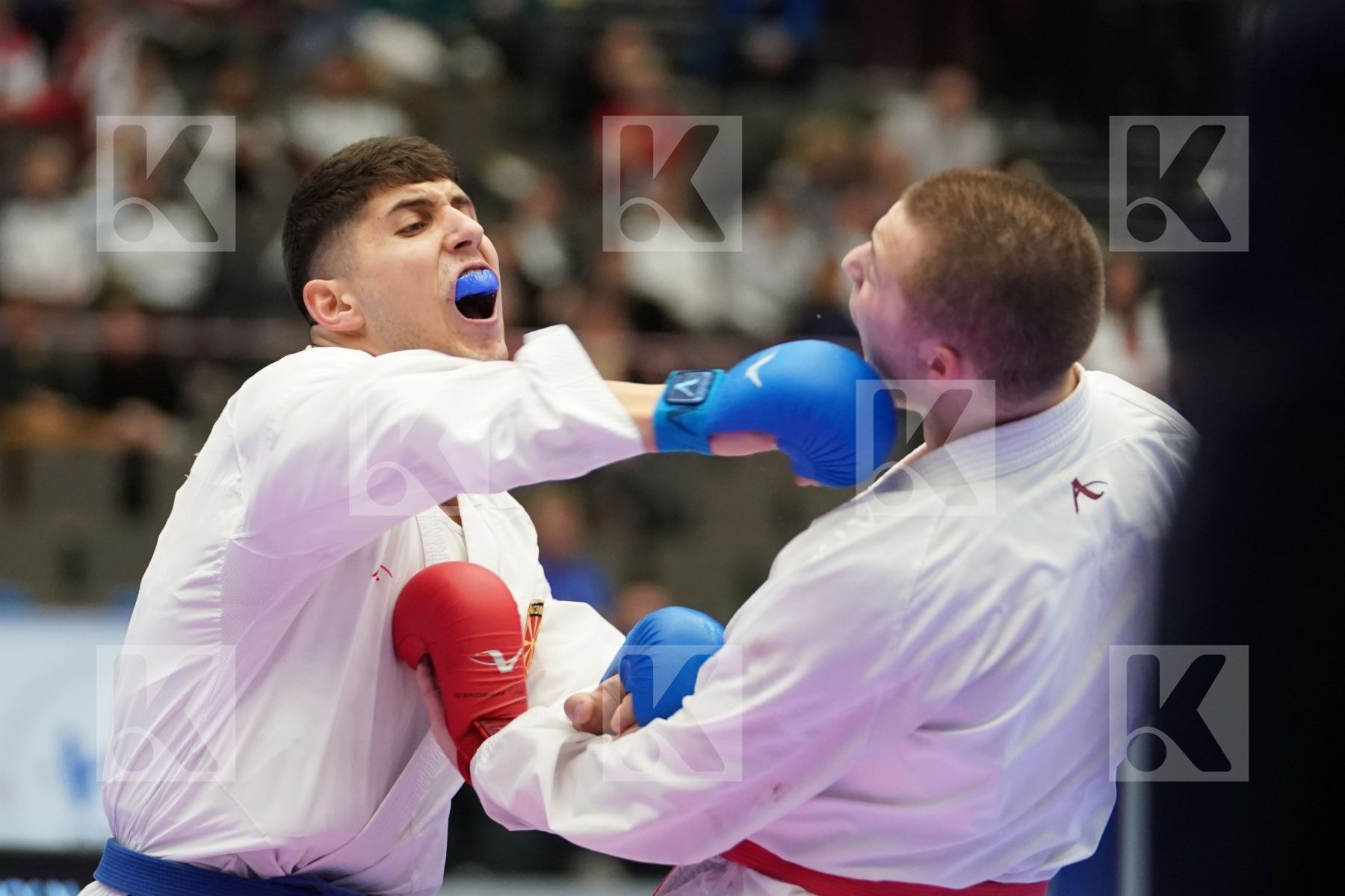 BELYAVSKY NIKITA (GEORGIA) vs OSMANI DOAN (FYR OF MACEDONIA) in Under 21 Kumite Male -75 Kg - Final bout