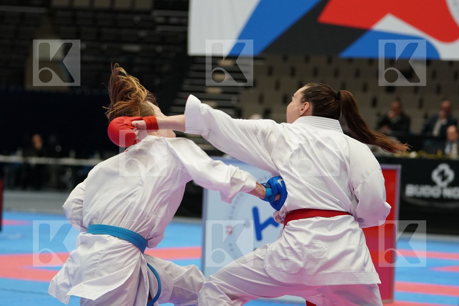 AVAZERI LEA (FRANCE) vs ISAEVA VICTORIA (RUSSIAN FEDERATION) in Under 21 Kumite Female -68 Kg - Final bout