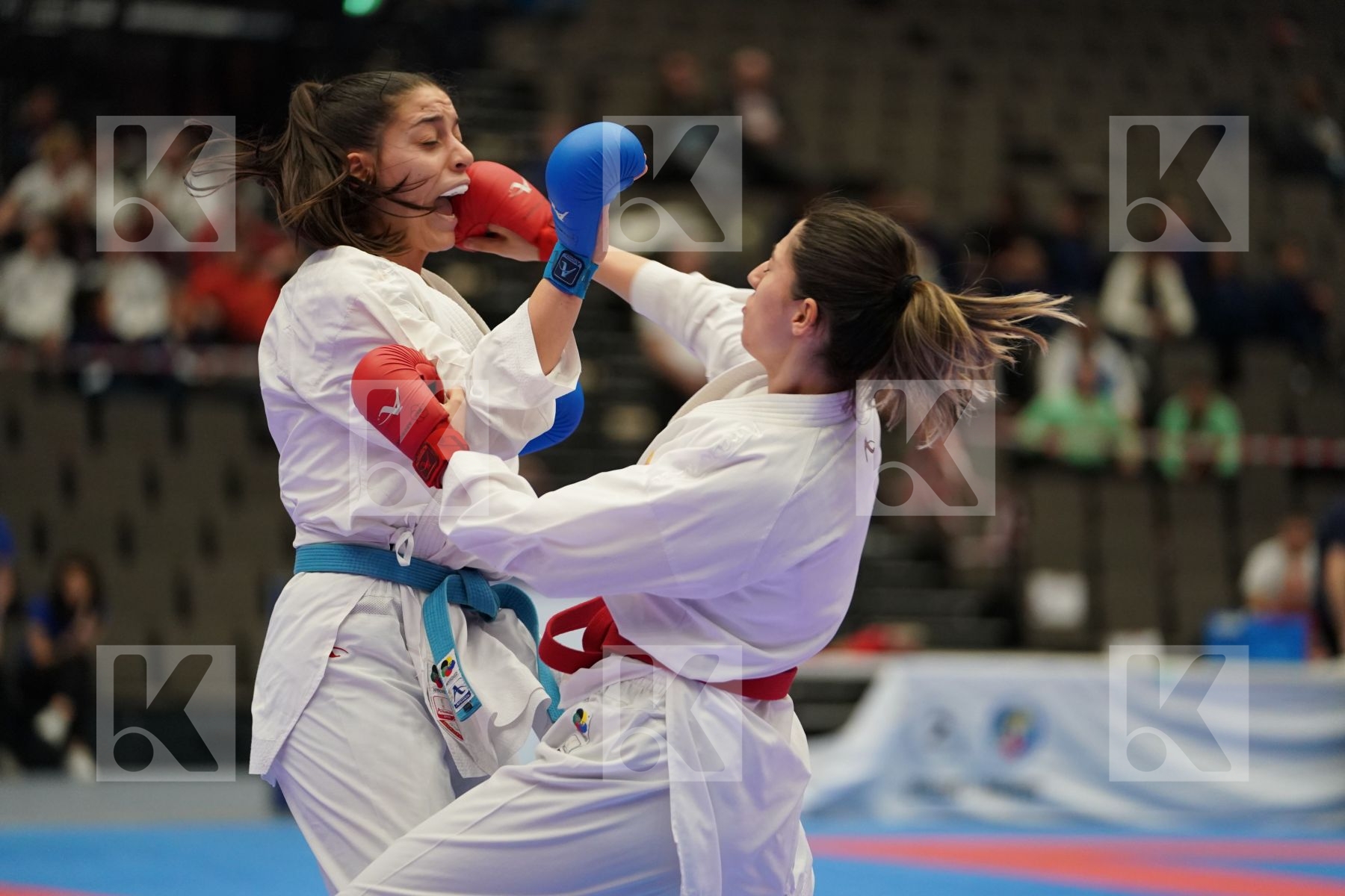 ELTEMUR EDA (TURKEY) vs OLIVEIRA ANA RITA (PORTUGAL) in Under 21 Kumite Female 68+ Kg - Final bout