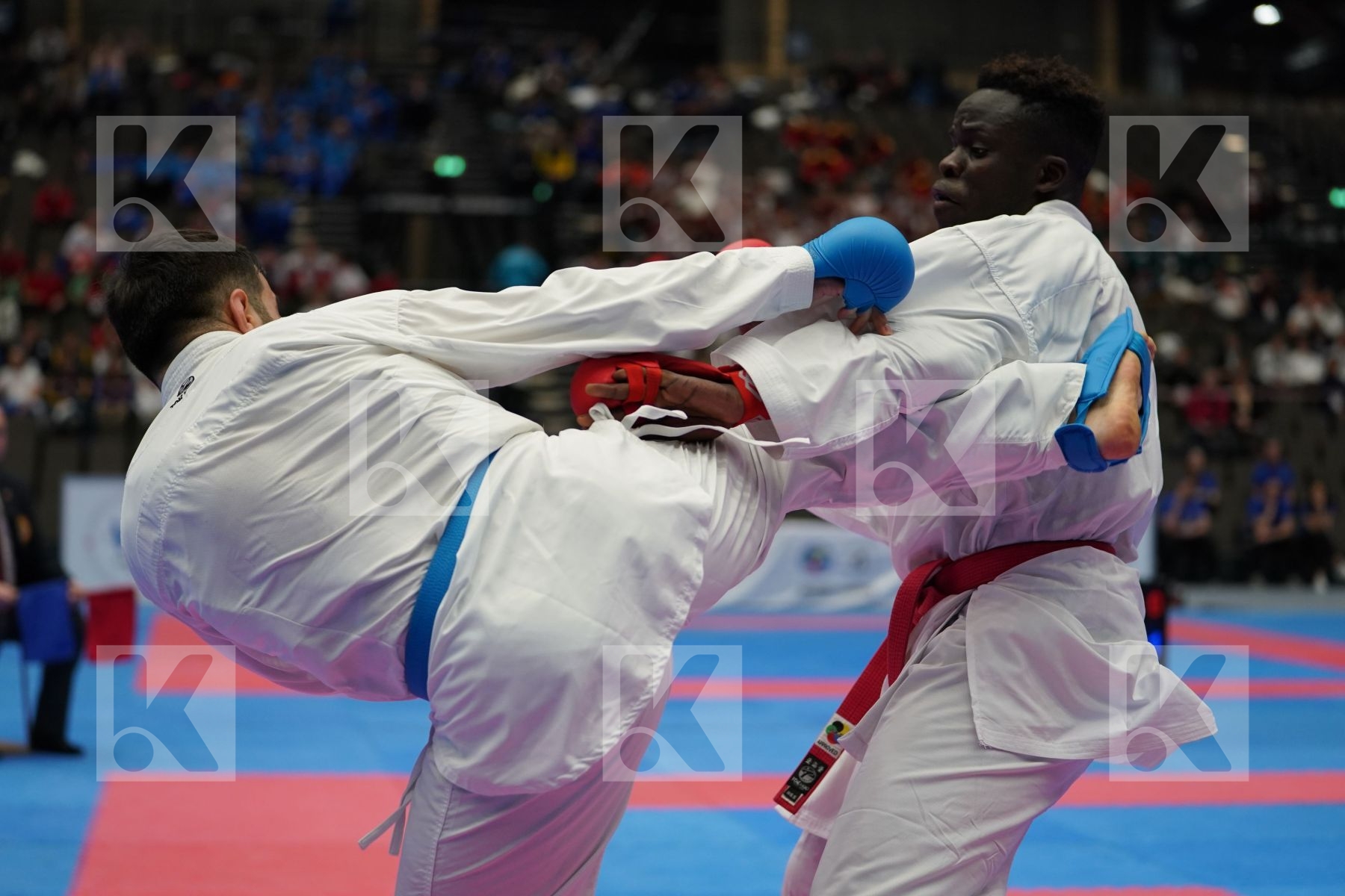 SECK SAKHO BABACAR (SPAIN) Vs HAJIZADE MURAD (AZERBAIJAN) in Under 21 Kumite Male 84+ Kg - Final bout