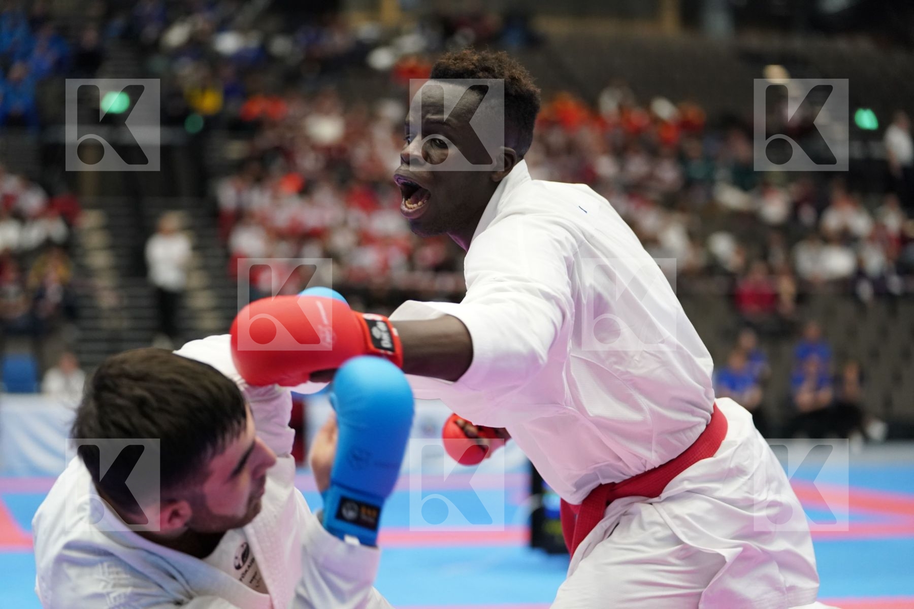 SECK SAKHO BABACAR (SPAIN) Vs HAJIZADE MURAD (AZERBAIJAN) in Under 21 Kumite Male 84+ Kg - Final bout