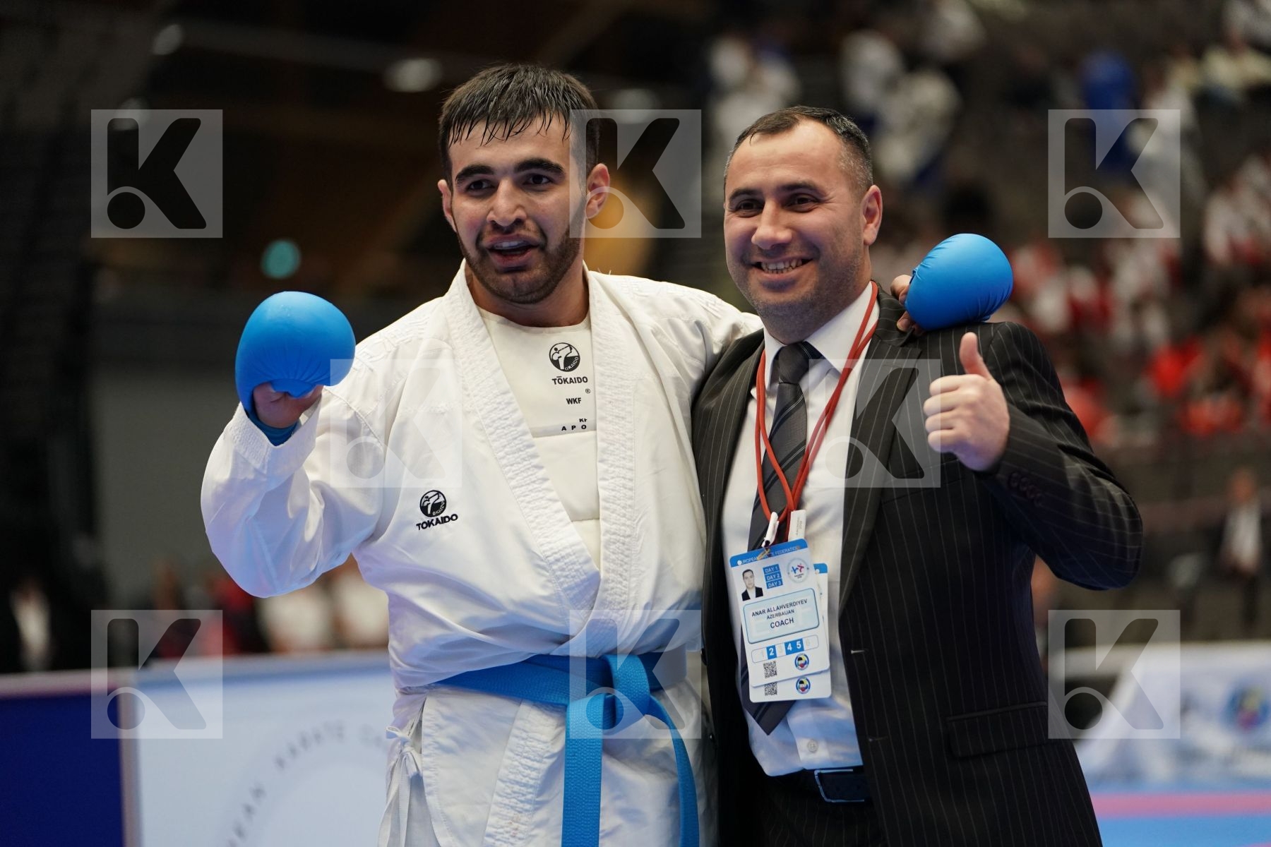 SECK SAKHO BABACAR (SPAIN) Vs HAJIZADE MURAD (AZERBAIJAN) in Under 21 Kumite Male 84+ Kg - Final bout