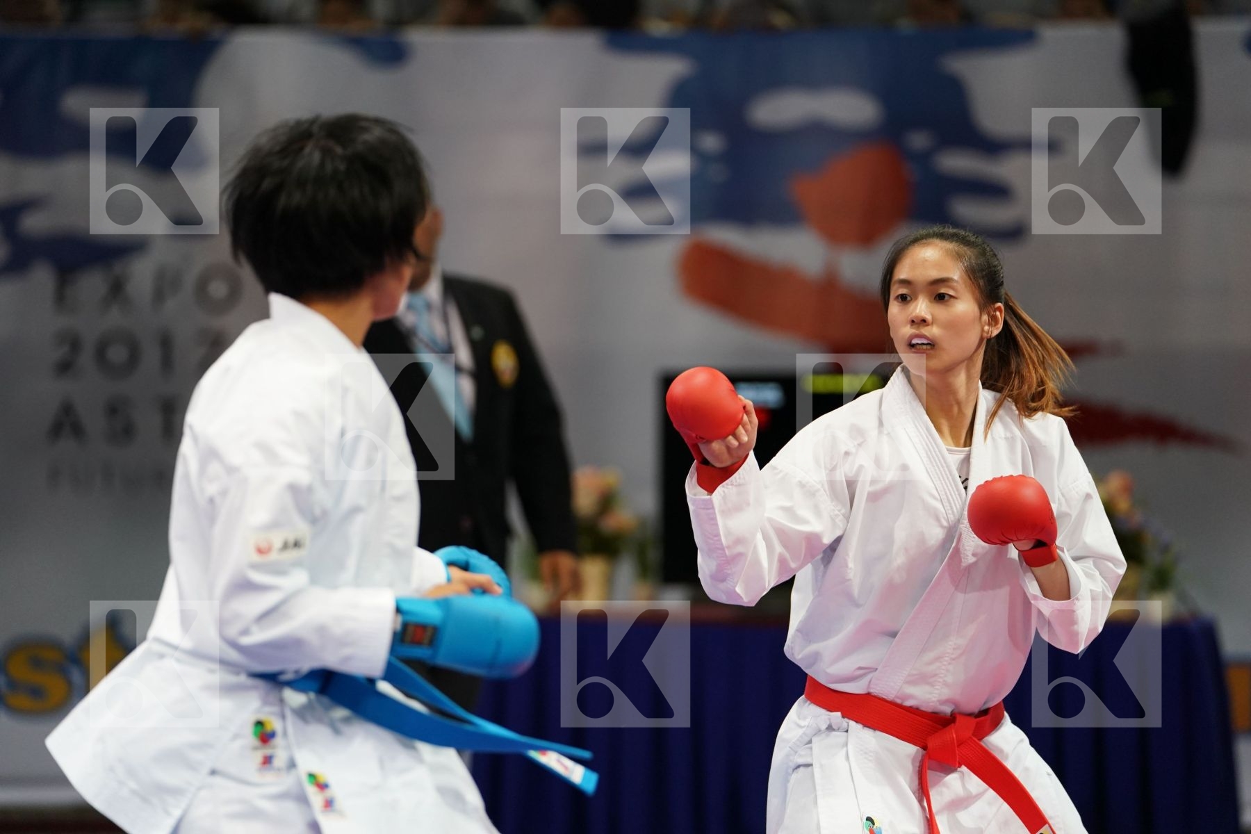 Chinese Taipei Female kumite -55 kg Ishiai Fumika Japan Wen Tzu-