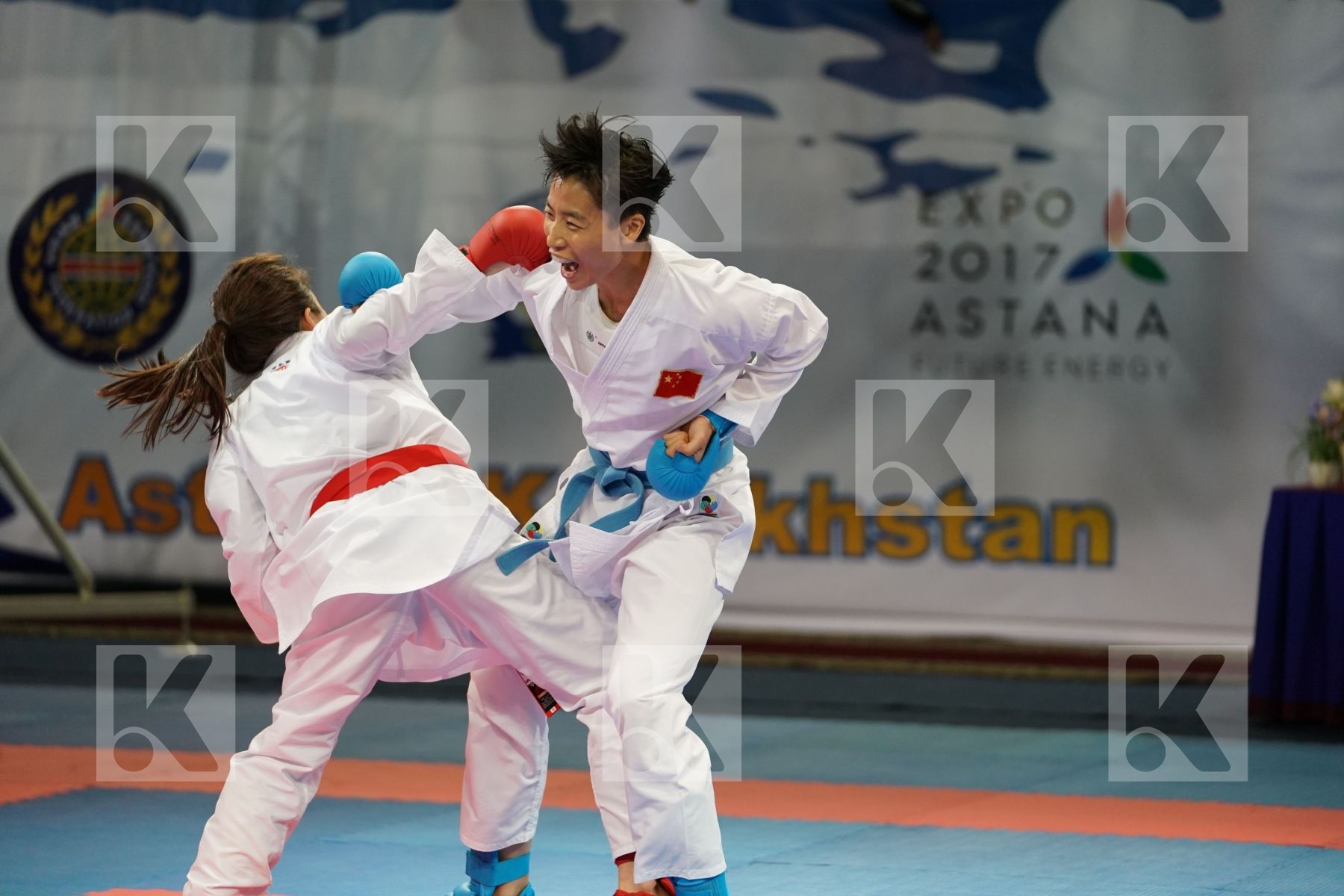 China Choi Wan yu Female kumite -61 kg Hong Kong Yin Xiaoyan