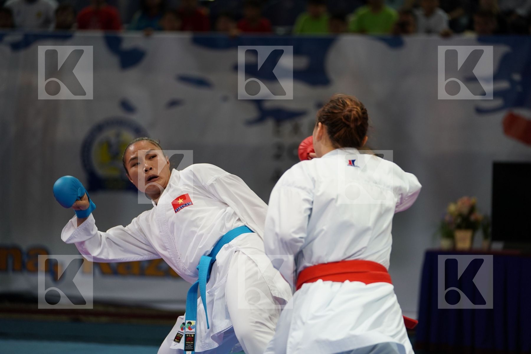 female kumite 68+ kg Japan Thi hong anh Nguyen Uekusa Ayumi Viet