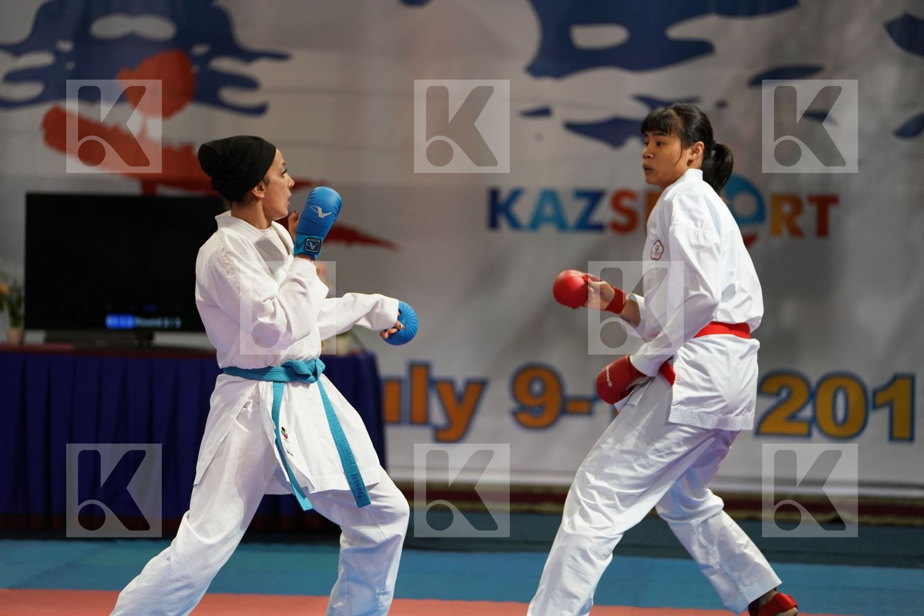 Chinese Taipei Female team kumite Iran  islamic republic of