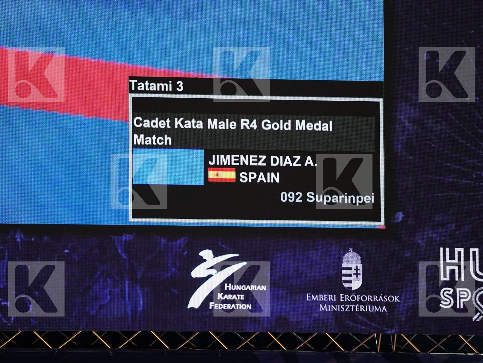JIMENEZ DIAZ ALEJANDRO (SPAIN) in Cadet Kata Male - Final bout