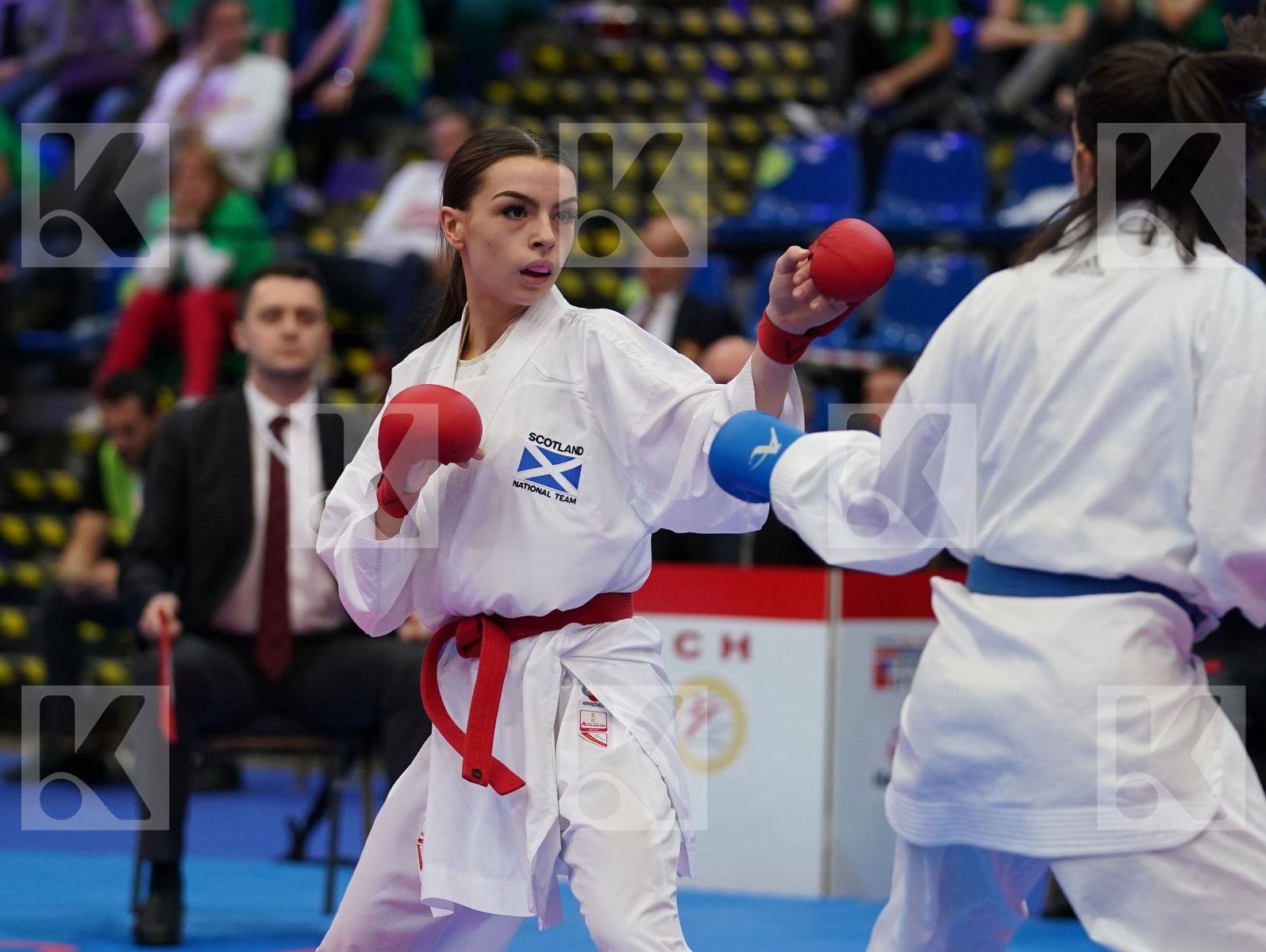 FITAL KORI (SCOTLAND) vs MARTURANO IRENE (ITALY) in Cadet Kumite Female -54 Kg - Final bout