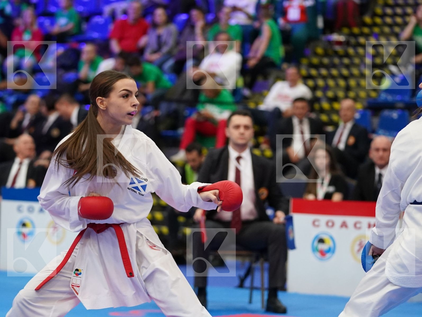 FITAL KORI (SCOTLAND) vs MARTURANO IRENE (ITALY) in Cadet Kumite Female -54 Kg - Final bout