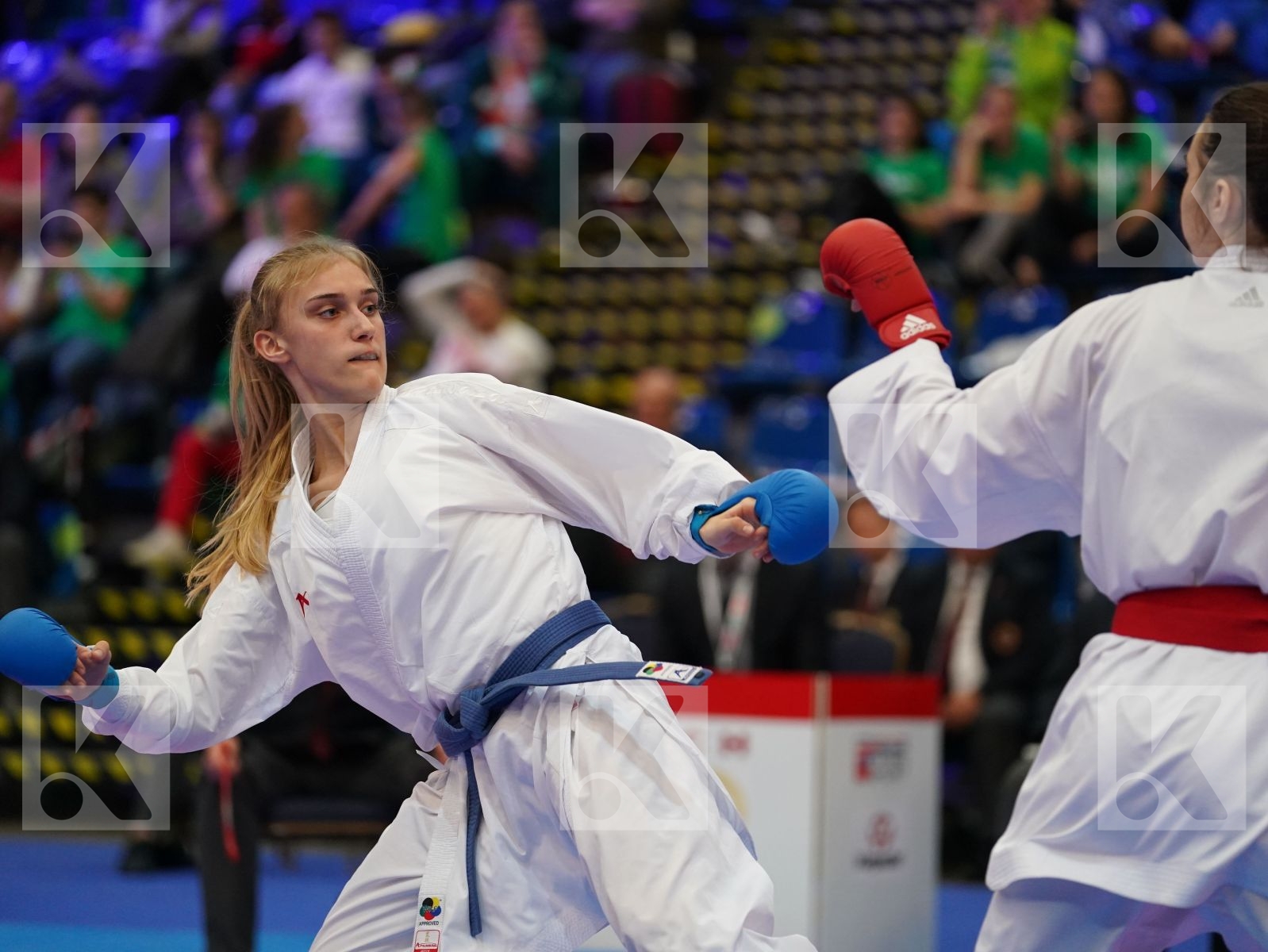 COMAN MARIA CRISTINA (ROMANIA) vs RAMANIUK VOLHA (BELARUS) in Cadet Kumite Female 54+ Kg - Final bout