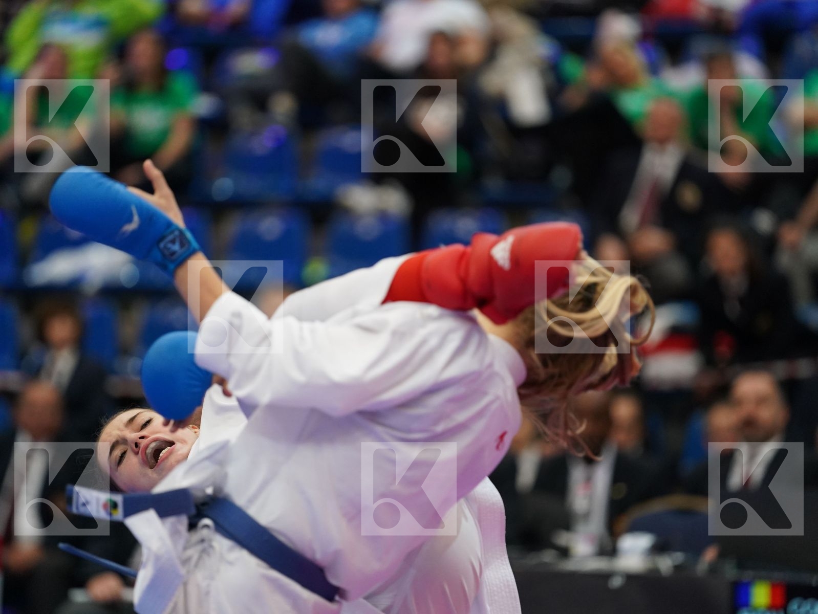 COMAN MARIA CRISTINA (ROMANIA) vs RAMANIUK VOLHA (BELARUS) in Cadet Kumite Female 54+ Kg - Final bout