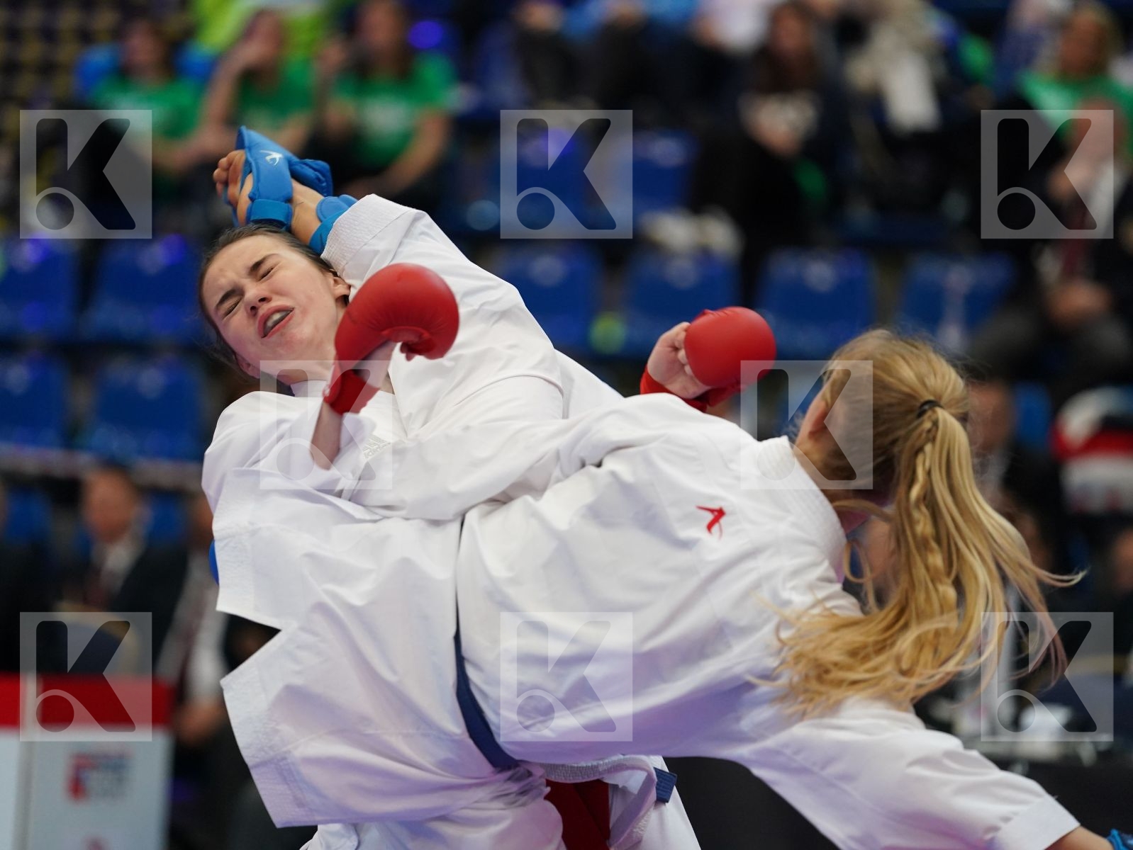 COMAN MARIA CRISTINA (ROMANIA) vs RAMANIUK VOLHA (BELARUS) in Cadet Kumite Female 54+ Kg - Final bout