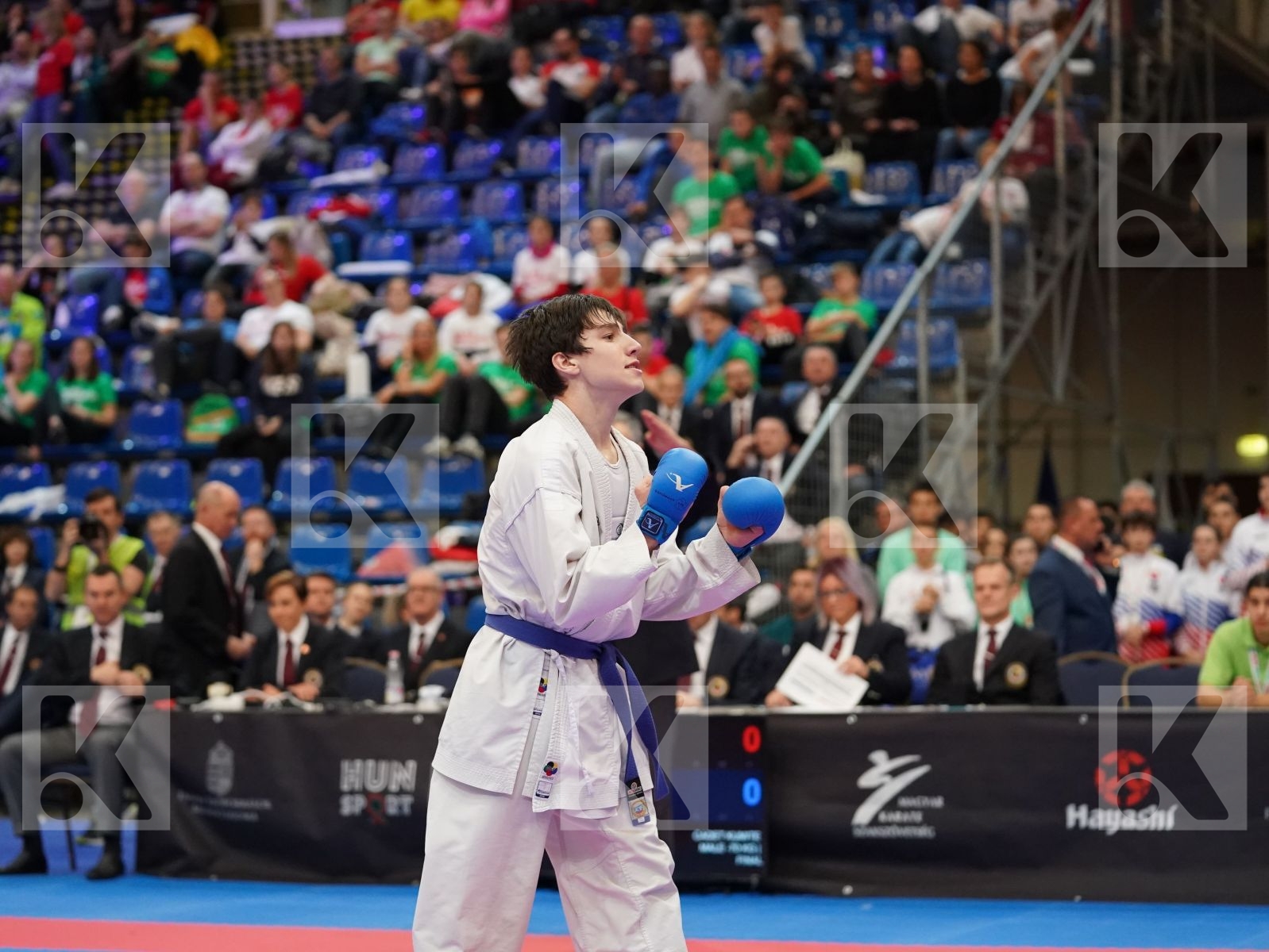 KESELAK DOMINIK (SLOVAKIA) vs GASPARIAN EDUARD (RUSSIAN FEDERATION) in Cadet Kumite Male -70 Kg - Final bout