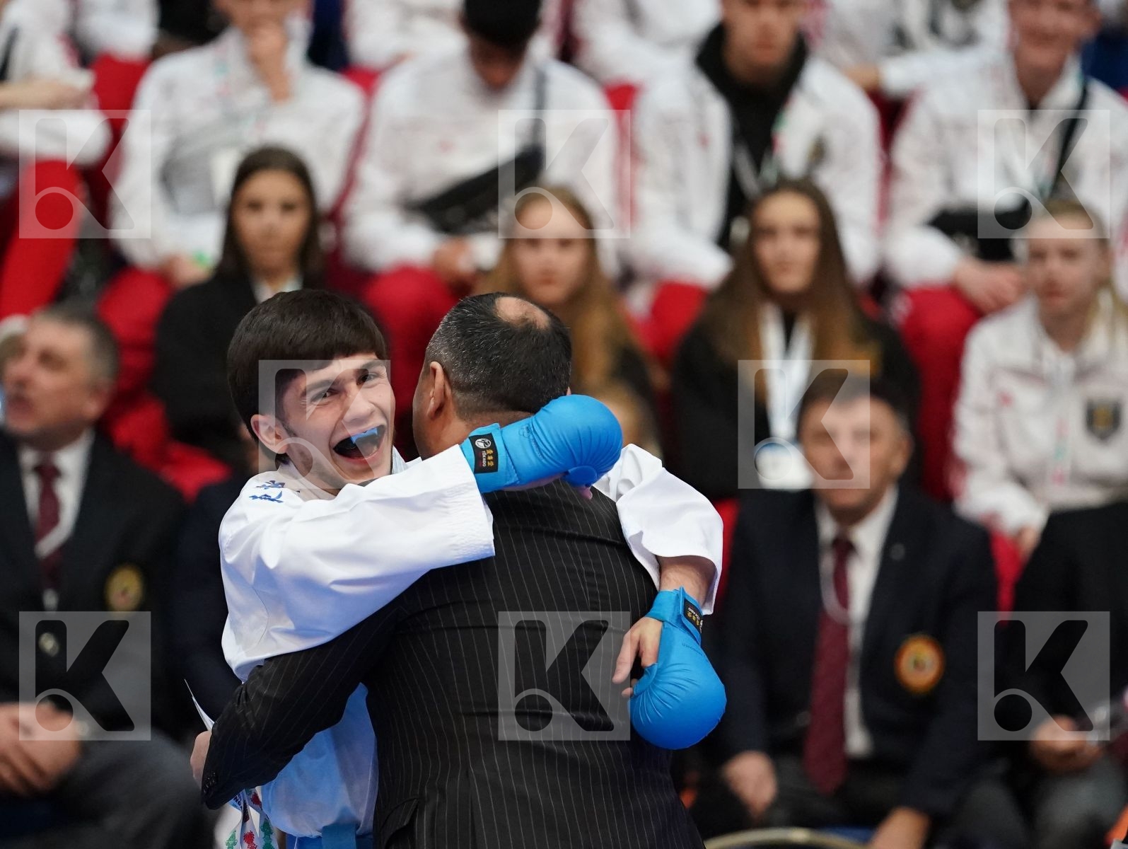 TAMSE NIKLAS (SLOVENIA) vs HUSEYNOV SULTAN (AZERBAIJAN) in Junior Kumite Male -55 Kg - Final bout