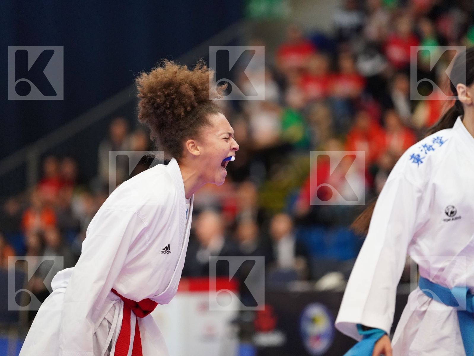 ELISABETH EMMA MARIE (FRANCE) vs RZAZADE AYLA (AZERBAIJAN) in Junior Kumite Female -59 Kg - Final bout