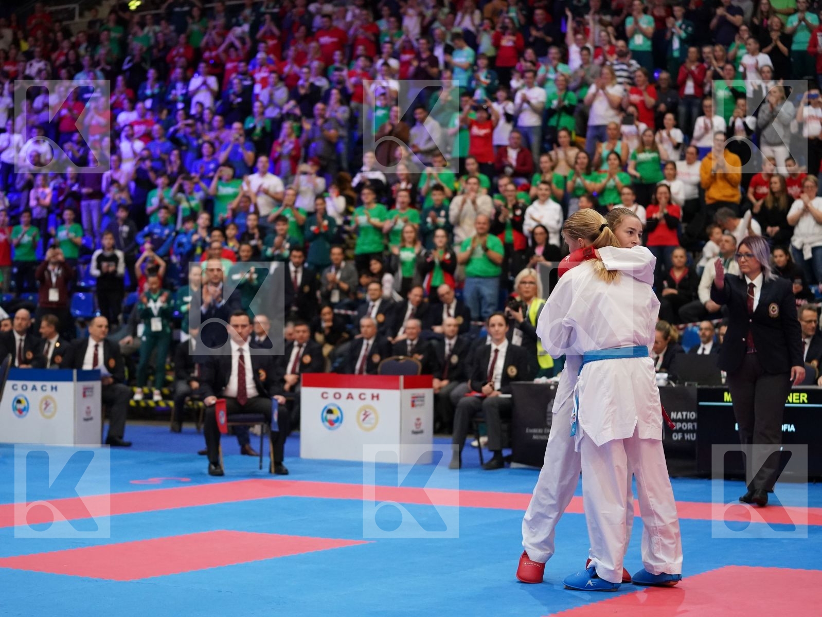 BARANYI ZSOFIA (HUNGARY) vs CHERNYSHEVA ANNA (RUSSIAN FEDERATION) in Under 21 Kumite Female -55 Kg - Final bout
