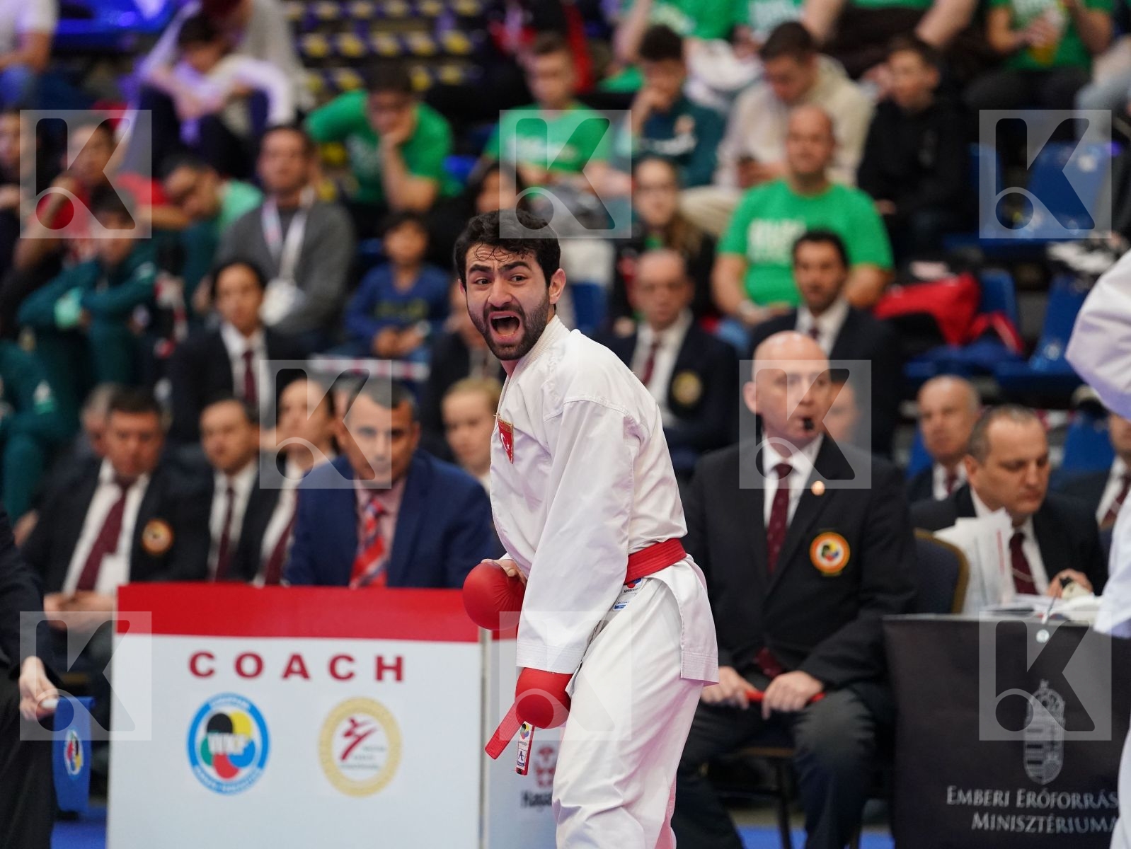 ATES OMER FARUK (TURKEY) vs XENOS CHRISTOS-STEFANOS (GREECE) in Under 21 Kumite Male -60 Kg - Final bout