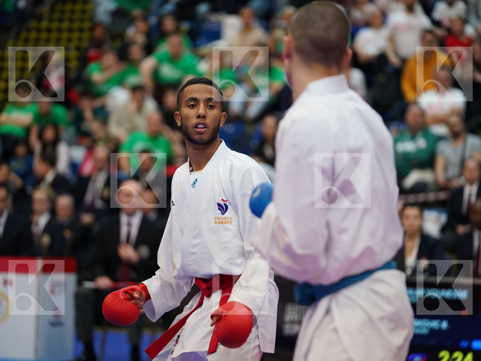SALMI YOUNESSE (FRANCE) vs BOSKOVIC BOJAN (MONTENEGRO) in Under 21 Kumite Male -67 Kg - Final bout