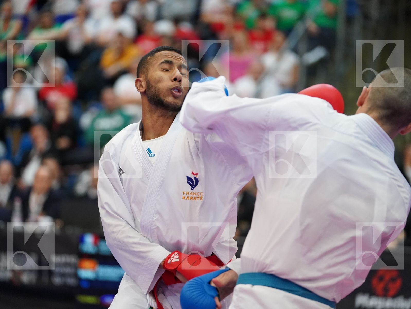 SALMI YOUNESSE (FRANCE) vs BOSKOVIC BOJAN (MONTENEGRO) in Under 21 Kumite Male -67 Kg - Final bout