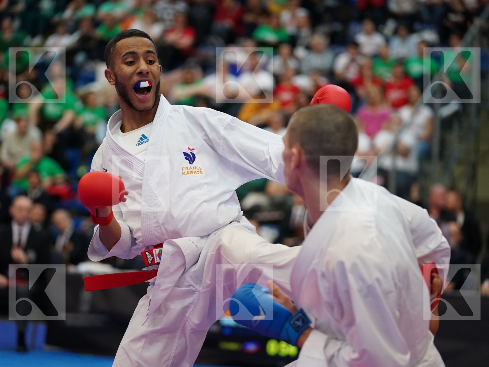 SALMI YOUNESSE (FRANCE) vs BOSKOVIC BOJAN (MONTENEGRO) in Under 21 Kumite Male -67 Kg - Final bout